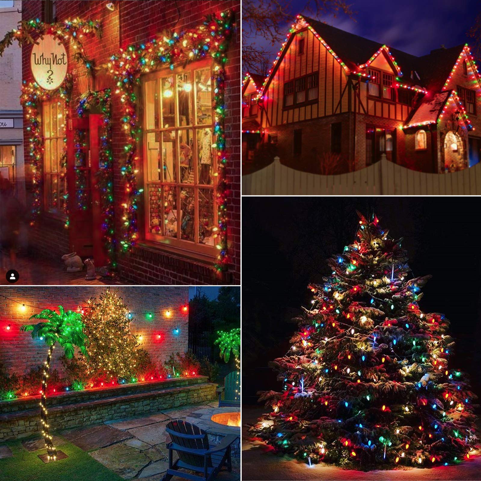 Foto 6 pulgar | Luces Navideñas Minetom C7 Led De 15 M, 50 Bombillas Multicolores - Venta Internacional.