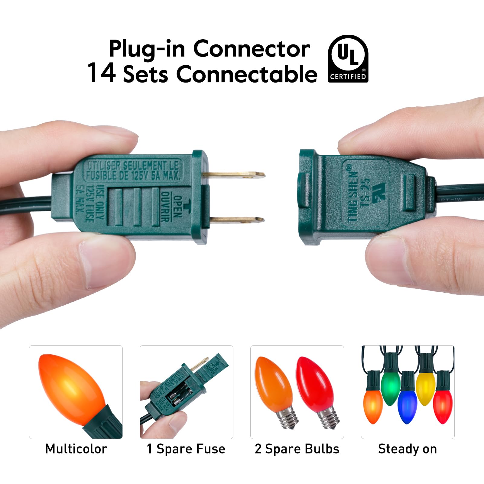 Foto 7 pulgar | Luces Navideñas Minetom C7 Led De 15 M, 50 Bombillas Multicolores - Venta Internacional.
