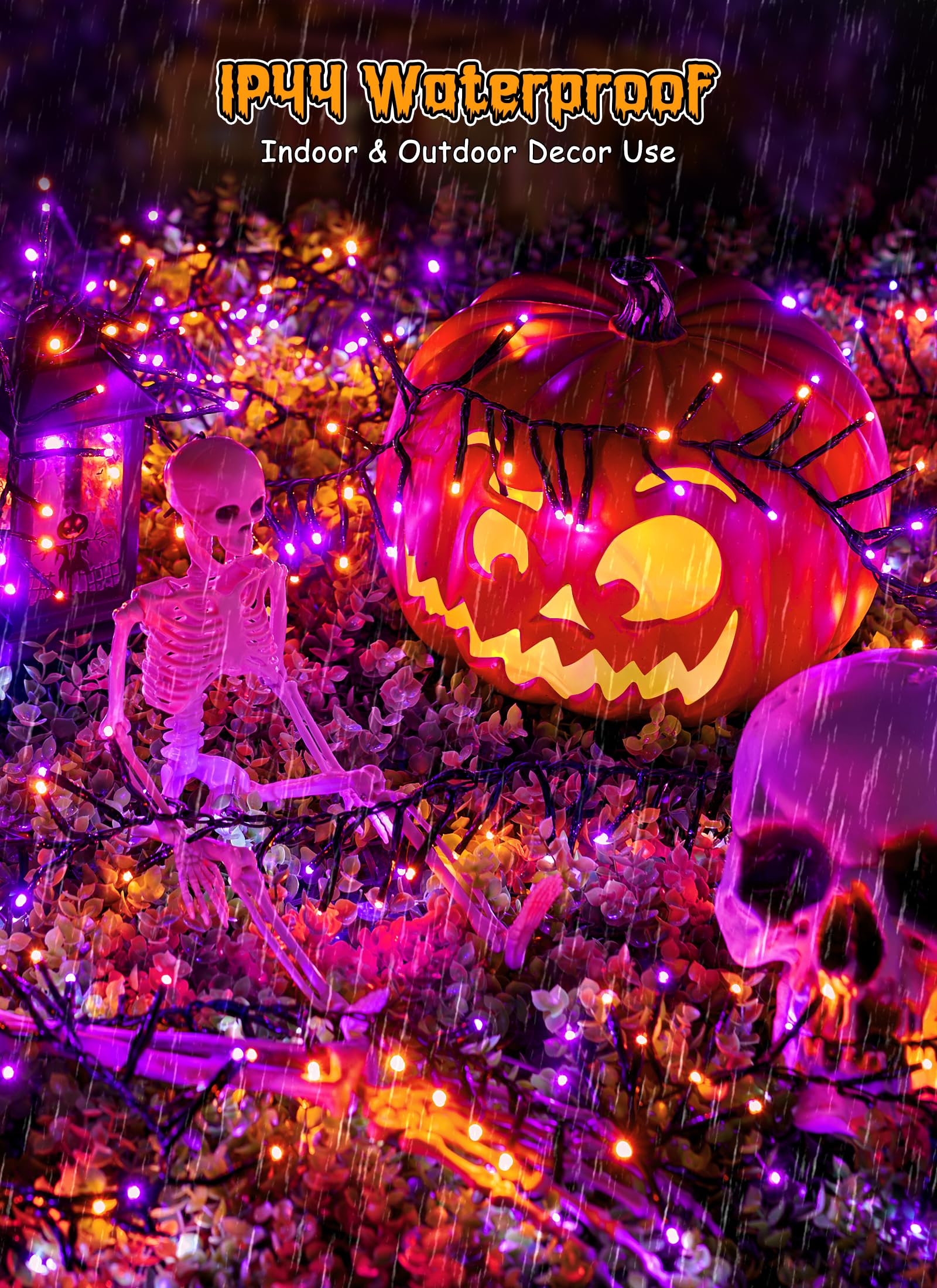 Foto 3 pulgar | Cadena De Luces Led Brightown 500 Para Halloween, 7,6 M, Color Naranja Y Morado - Venta Internacional.
