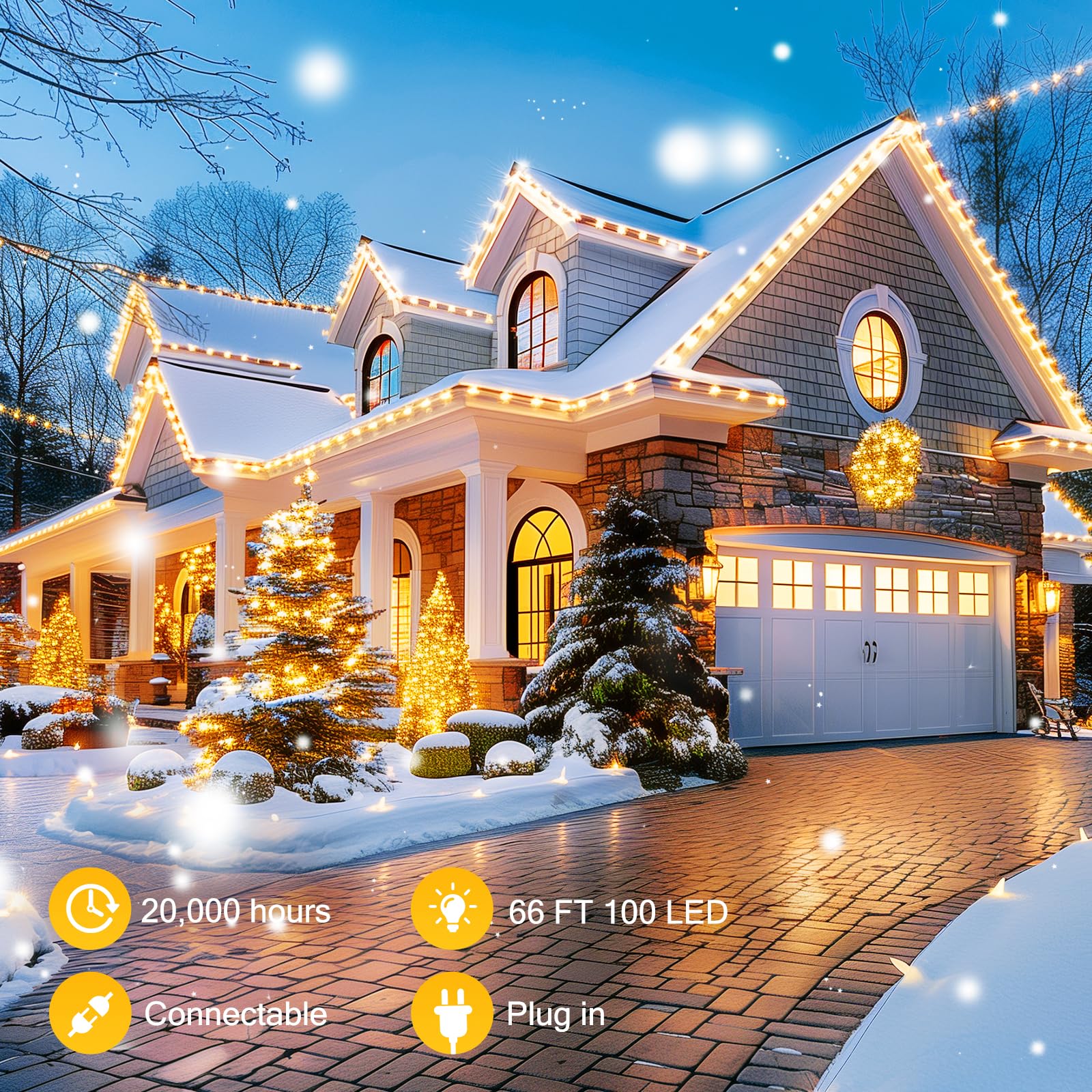 Foto 5 | Cadena De Luces Navideñas Brightown C9 Led, 20 M, 100 Luces - Venta Internacional.