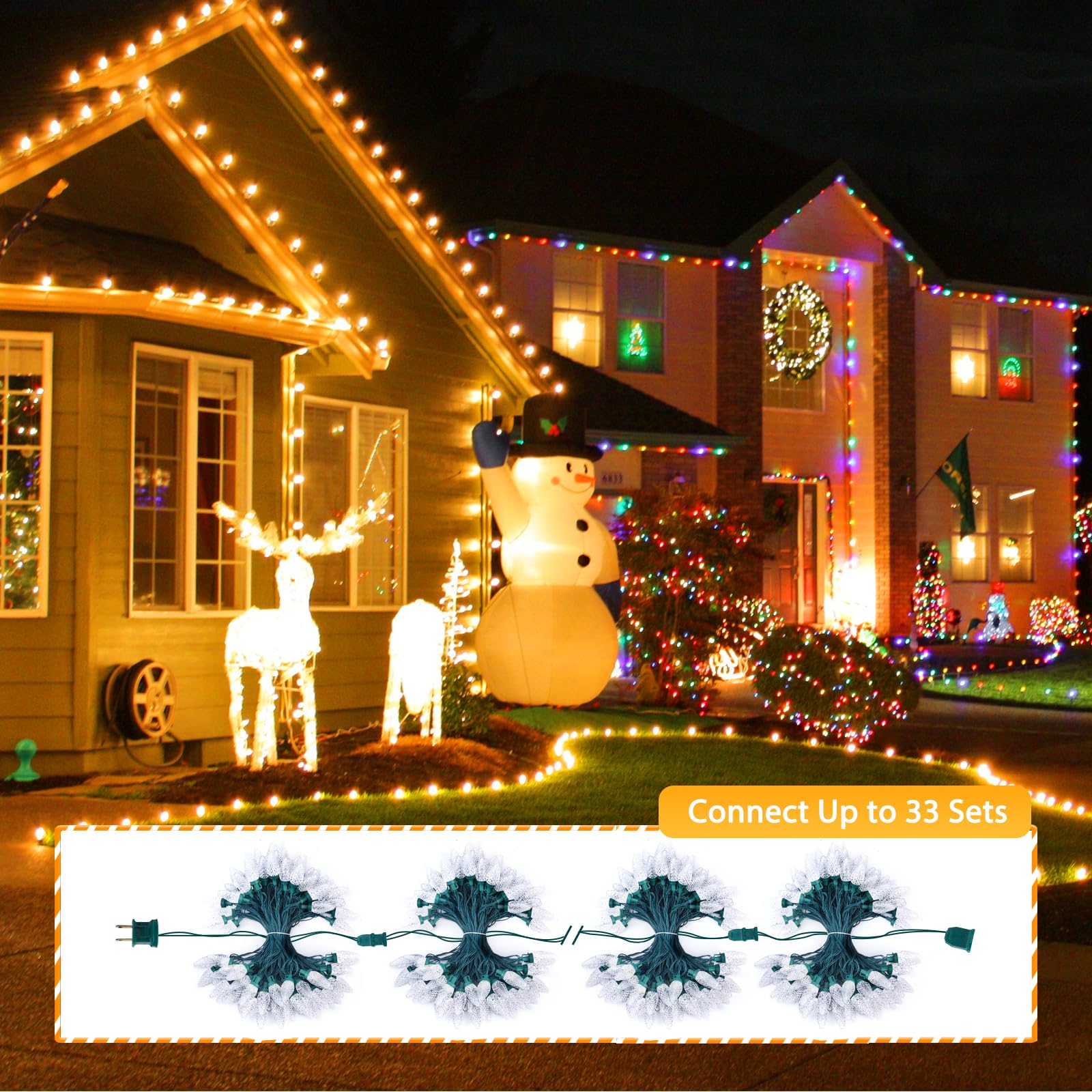 Foto 8 pulgar | Cadena De Luces Navideñas Brightown C9 Led, 20 M, 100 Luces - Venta Internacional.