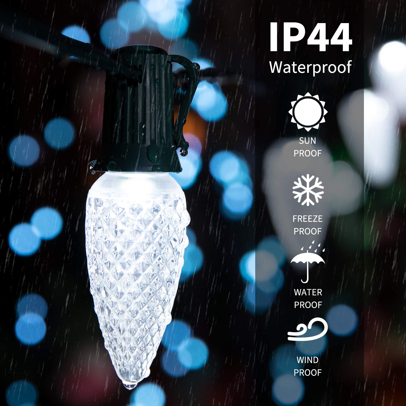 Foto 3 pulgar | Guirnalda De Luces Navideñas Brightown C9 Led De 15 M, Color Blanco Puro - Venta Internacional.