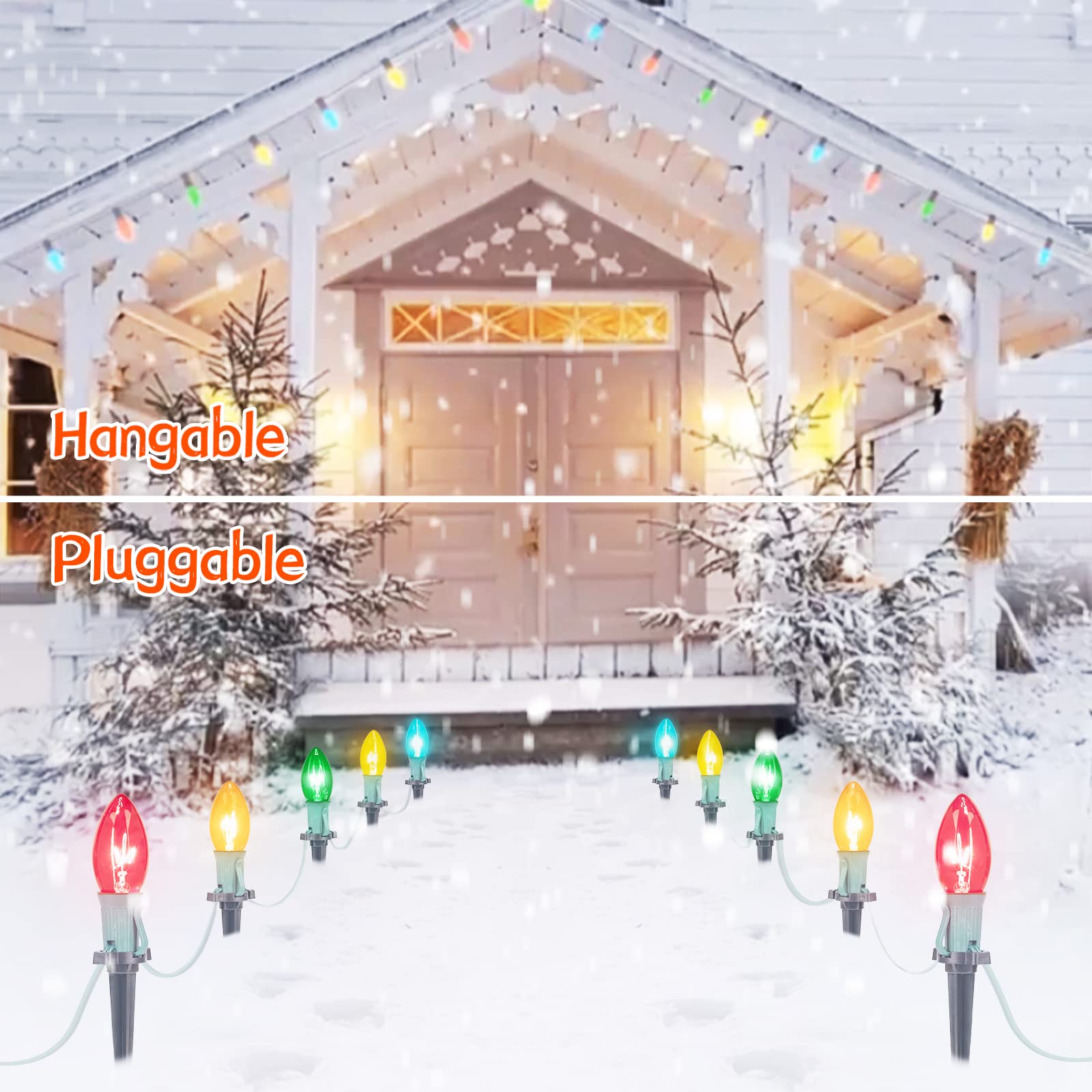 Foto 4 pulgar | Christmas Pathway Lights Brightown C9, 2 Juegos De 40 Bombillas De 15,7 M - Venta Internacional.