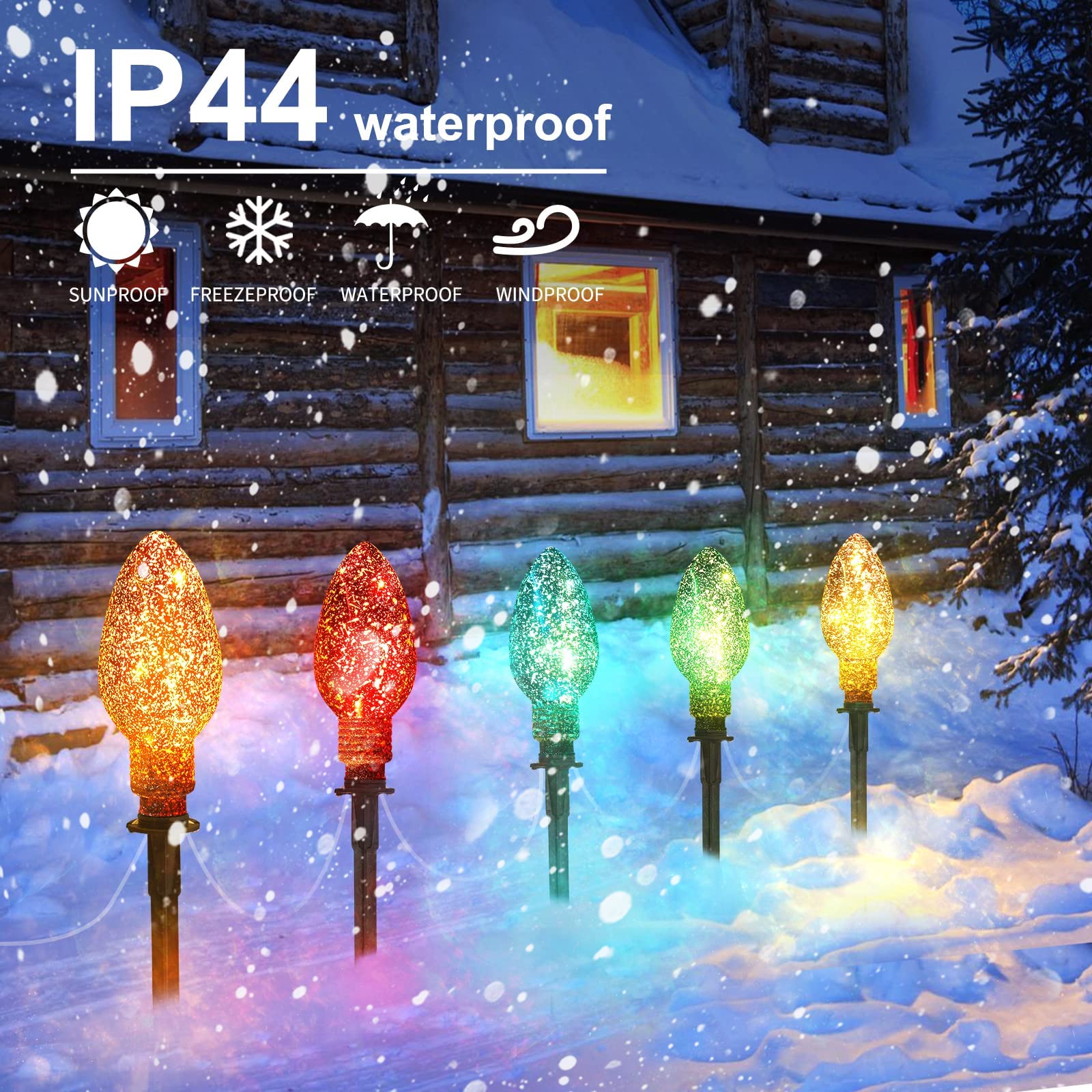 Foto 6 pulgar | Luces Navideñas Minetom Jumbo C9 Pathway Outdoor 2x6.5 Pies - Venta Internacional.