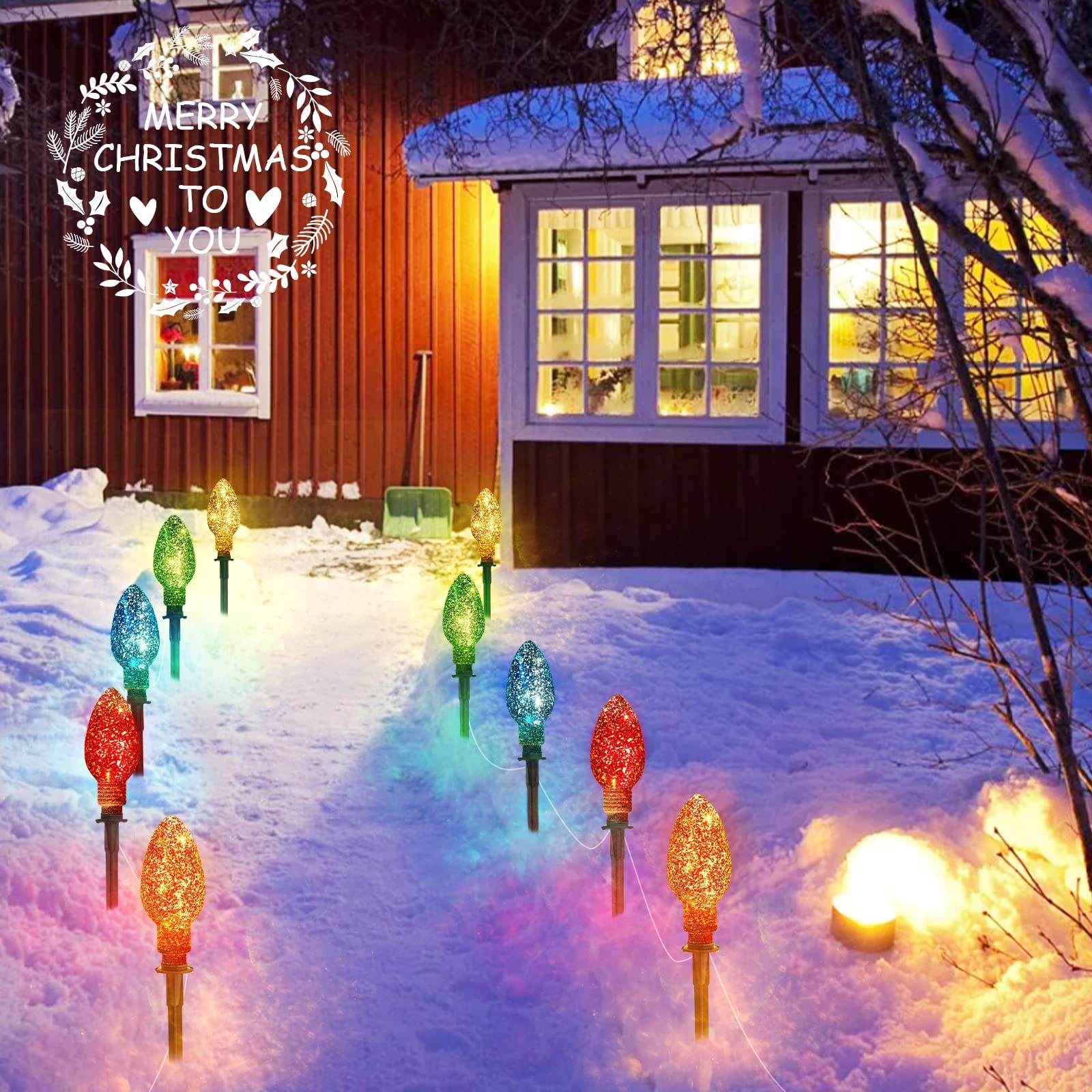 Foto 7 pulgar | Luces Navideñas Minetom Jumbo C9 Pathway Outdoor 2x6.5 Pies - Venta Internacional.