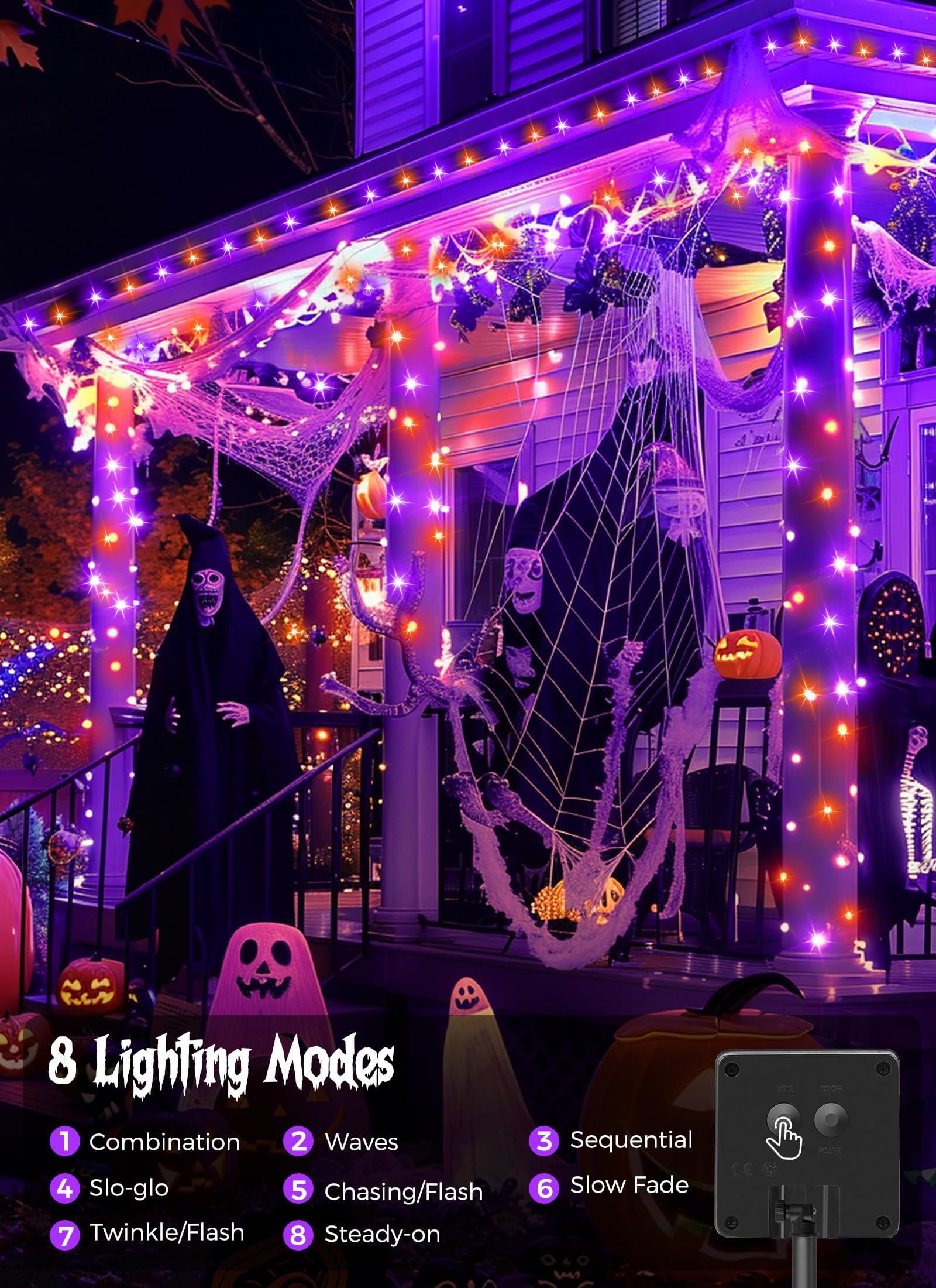 Foto 4 pulgar | Luces Solares Minetom Halloween 400 Led 160 M, Paquete De 4 - Venta Internacional.