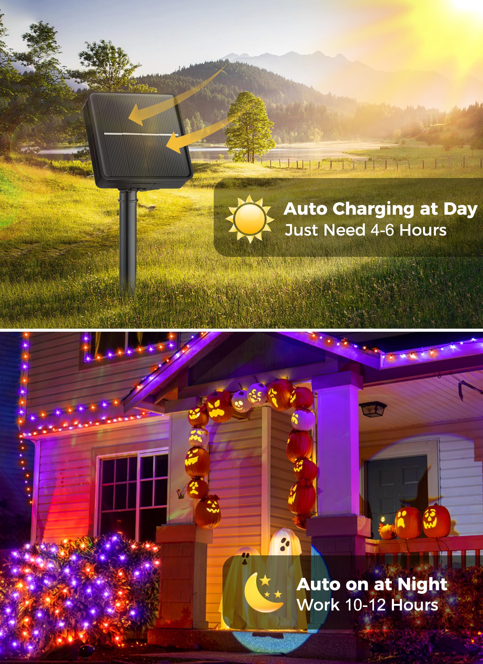 Foto 5 | Luces Solares Minetom Halloween 400 Led 160 M, Paquete De 4 - Venta Internacional.