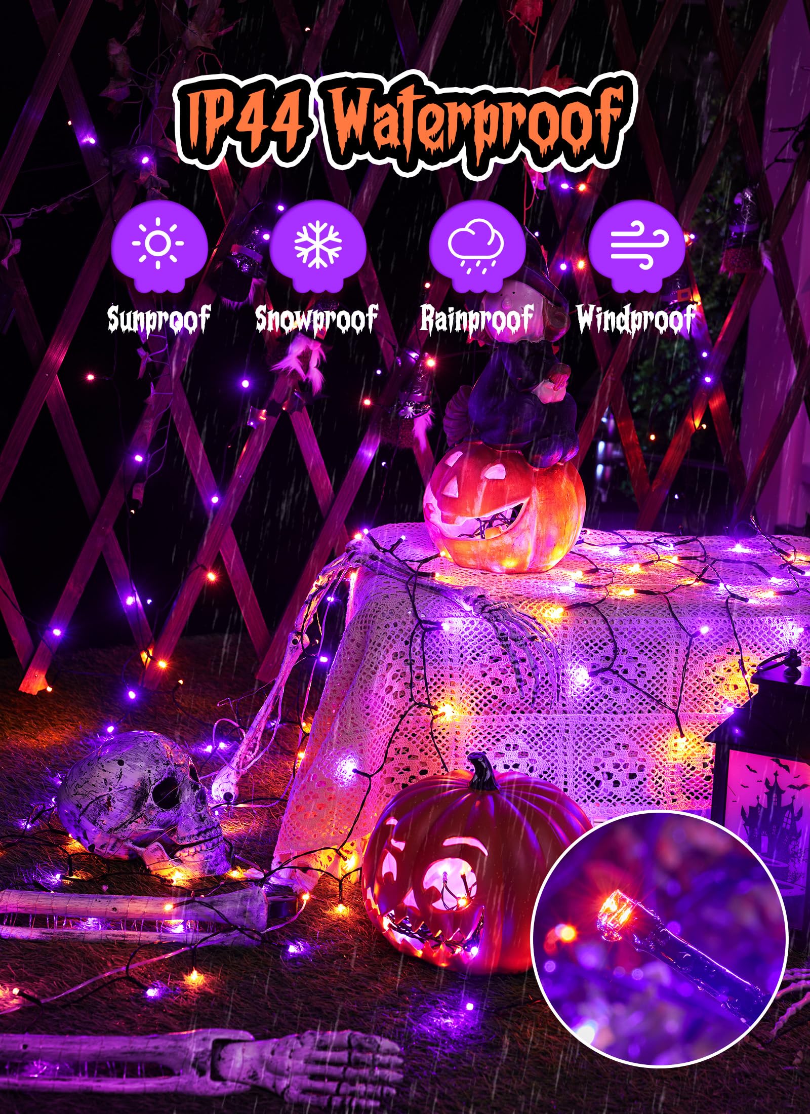 Foto 7 pulgar | Luces Solares Minetom Halloween 400 Led 160 M, Paquete De 4 - Venta Internacional.