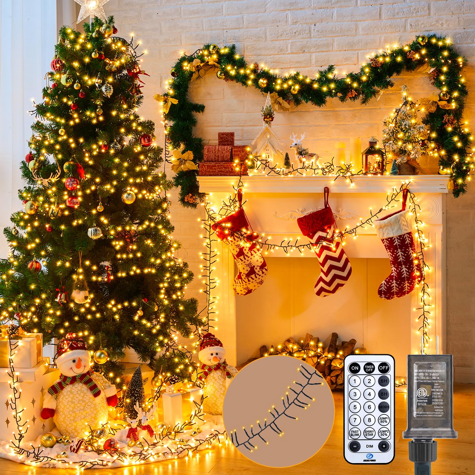 Clúster De Luces Led Brightown 1000 De Navidad 15 M Para Exteriores - Venta Internacional $1,276