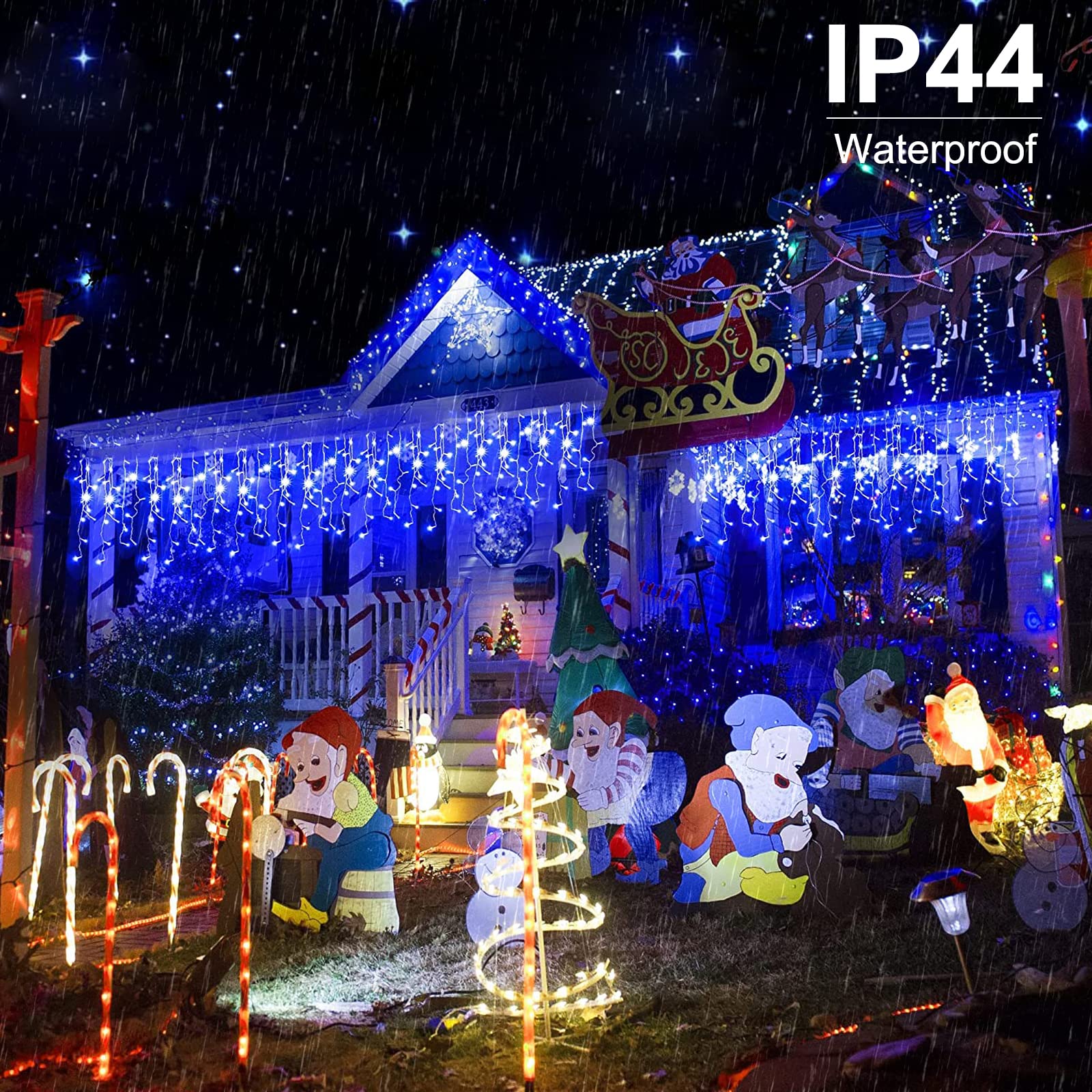 Foto 3 pulgar | Luces Navideñas Brightown Blue 736 Led 20 M Para Exteriores - Venta Internacional