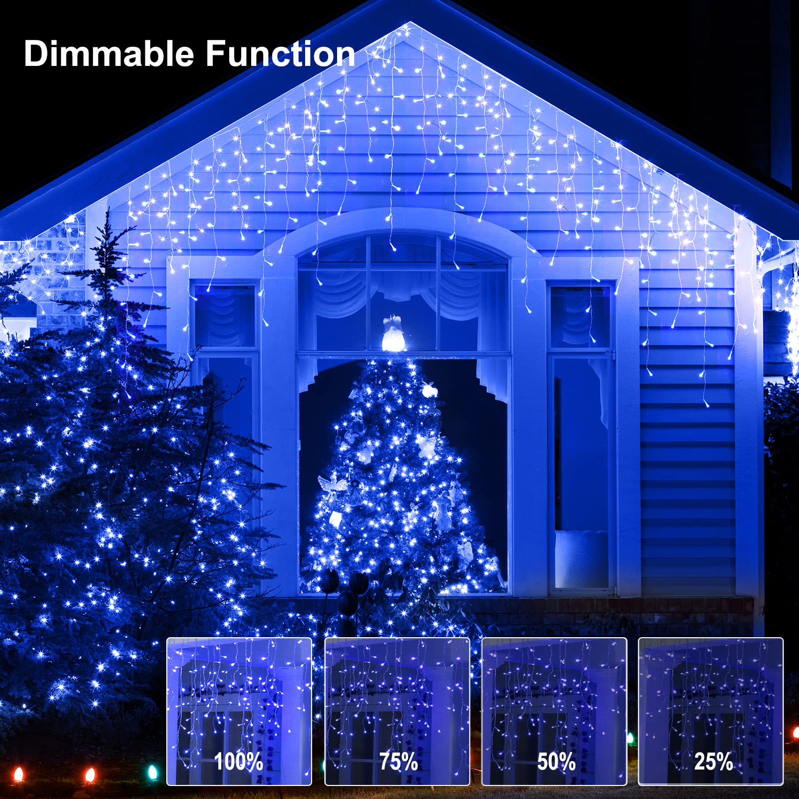 Foto 4 pulgar | Luces Navideñas Brightown Blue 736 Led 20 M Para Exteriores - Venta Internacional