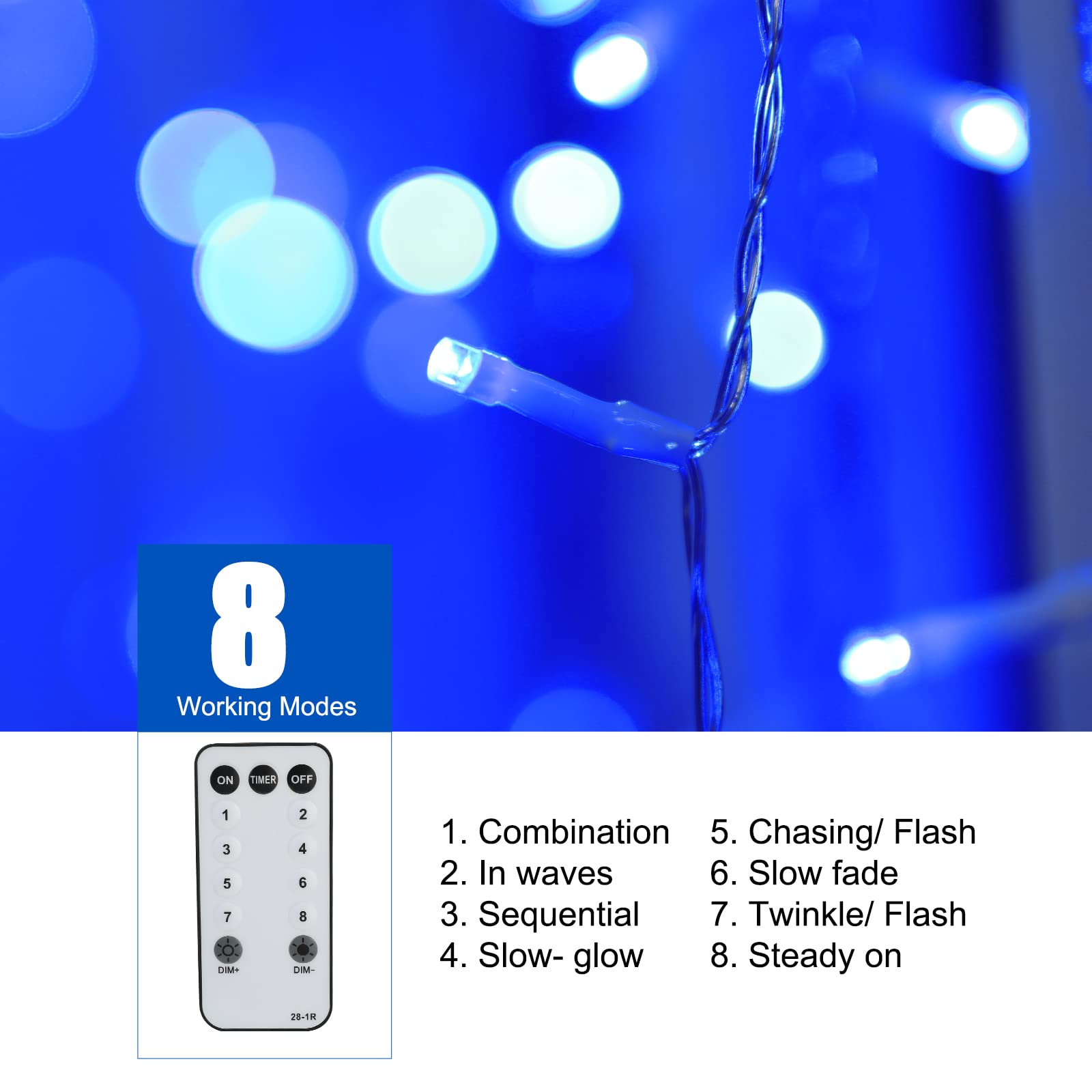 Foto 5 pulgar | Luces Navideñas Brightown Blue 736 Led 20 M Para Exteriores - Venta Internacional