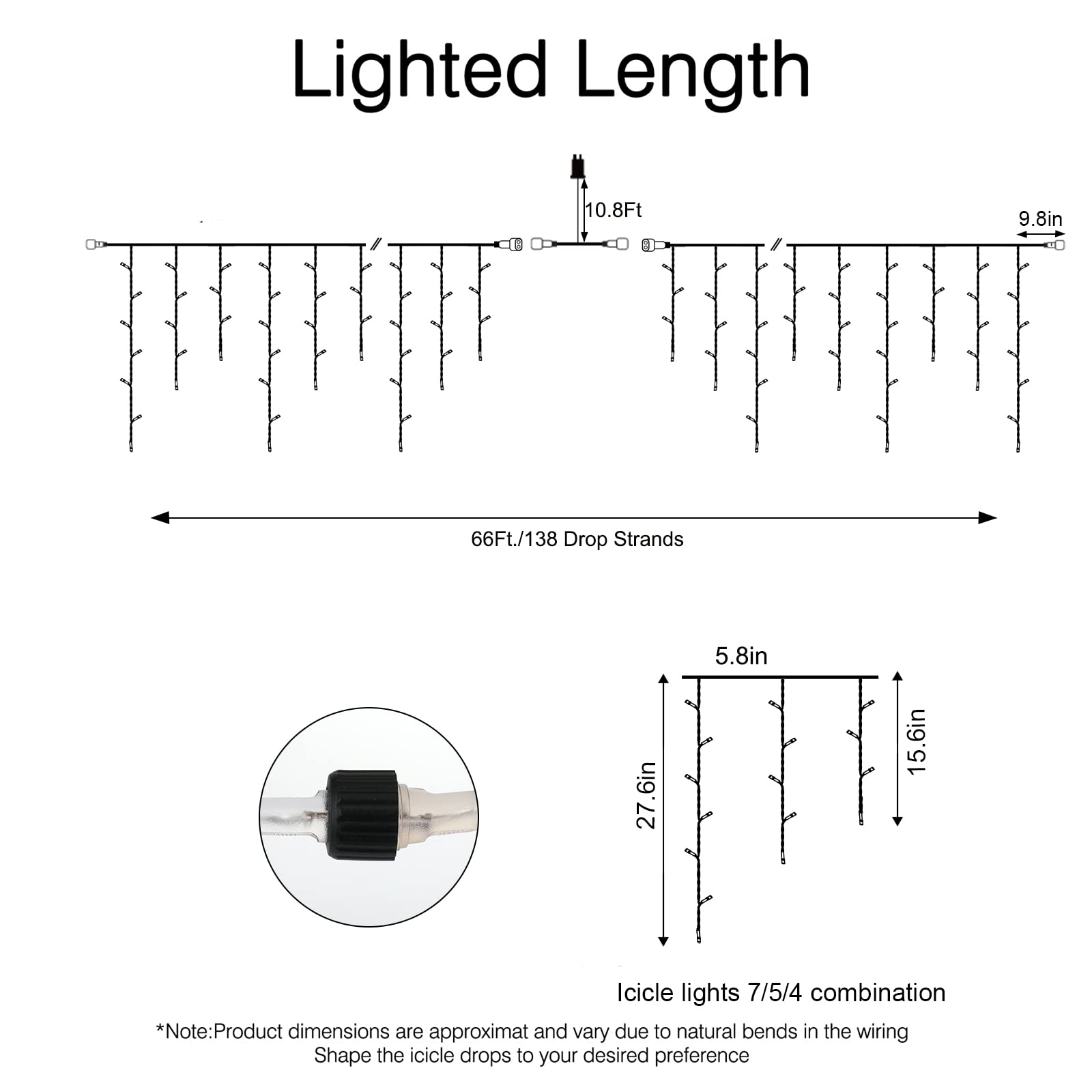 Foto 6 pulgar | Luces Navideñas Brightown Blue 736 Led 20 M Para Exteriores - Venta Internacional