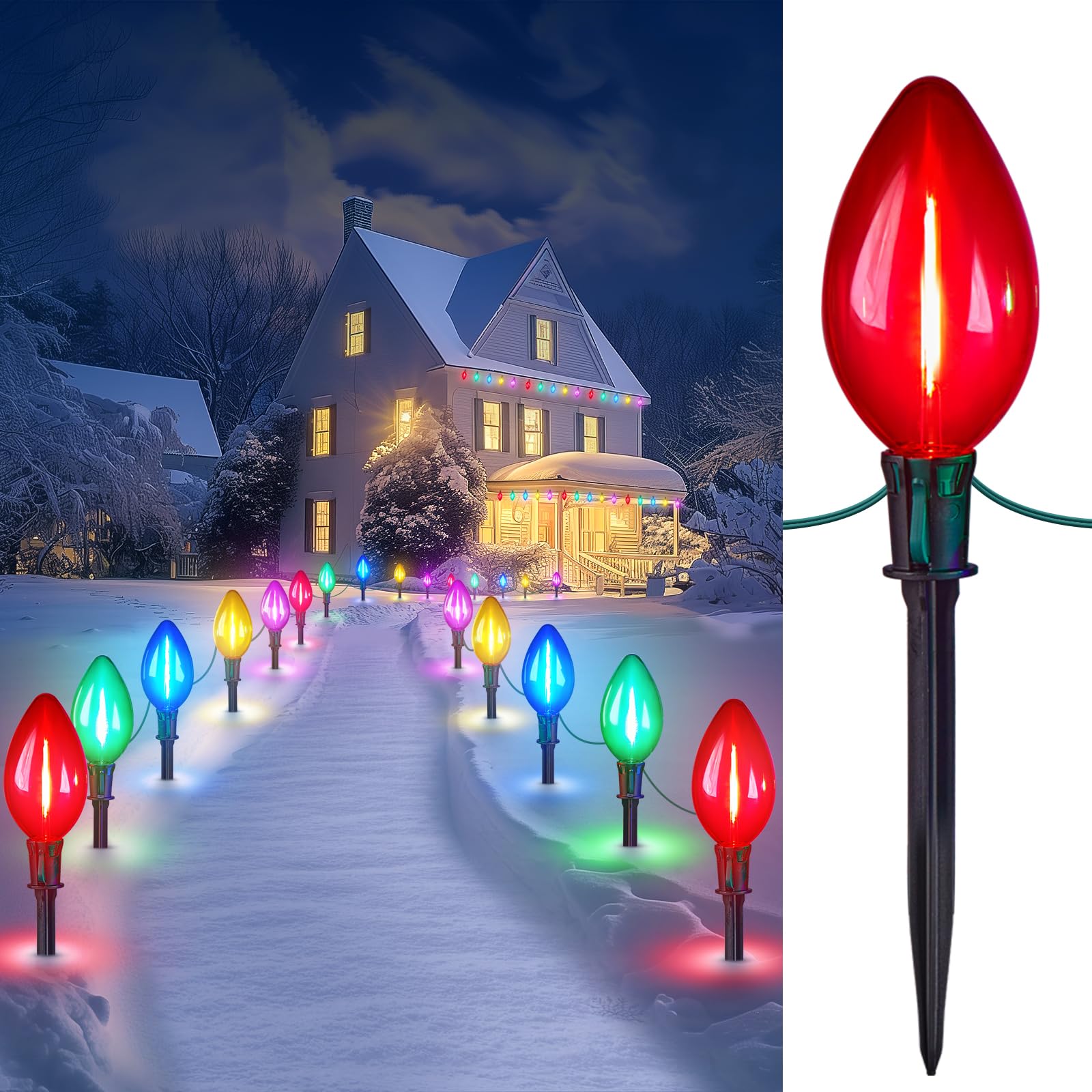 Foto 2 pulgar | Pathway Lights Minetom Double C9 Christmas 4 M 10 Led - Venta Internacional.