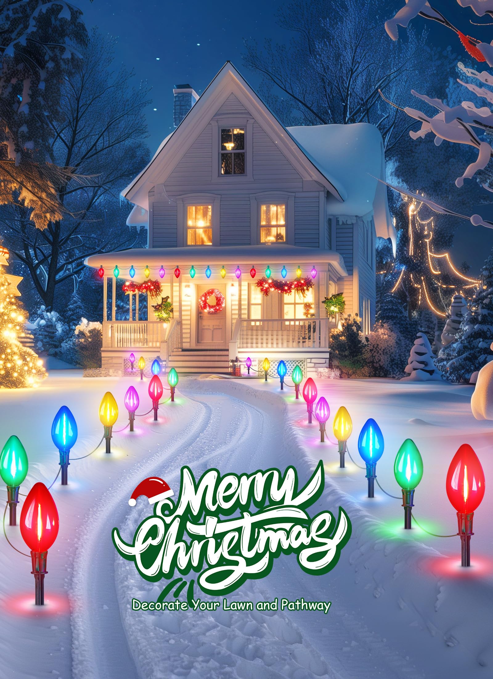 Foto 6 pulgar | Pathway Lights Minetom Double C9 Christmas 4 M 10 Led - Venta Internacional.