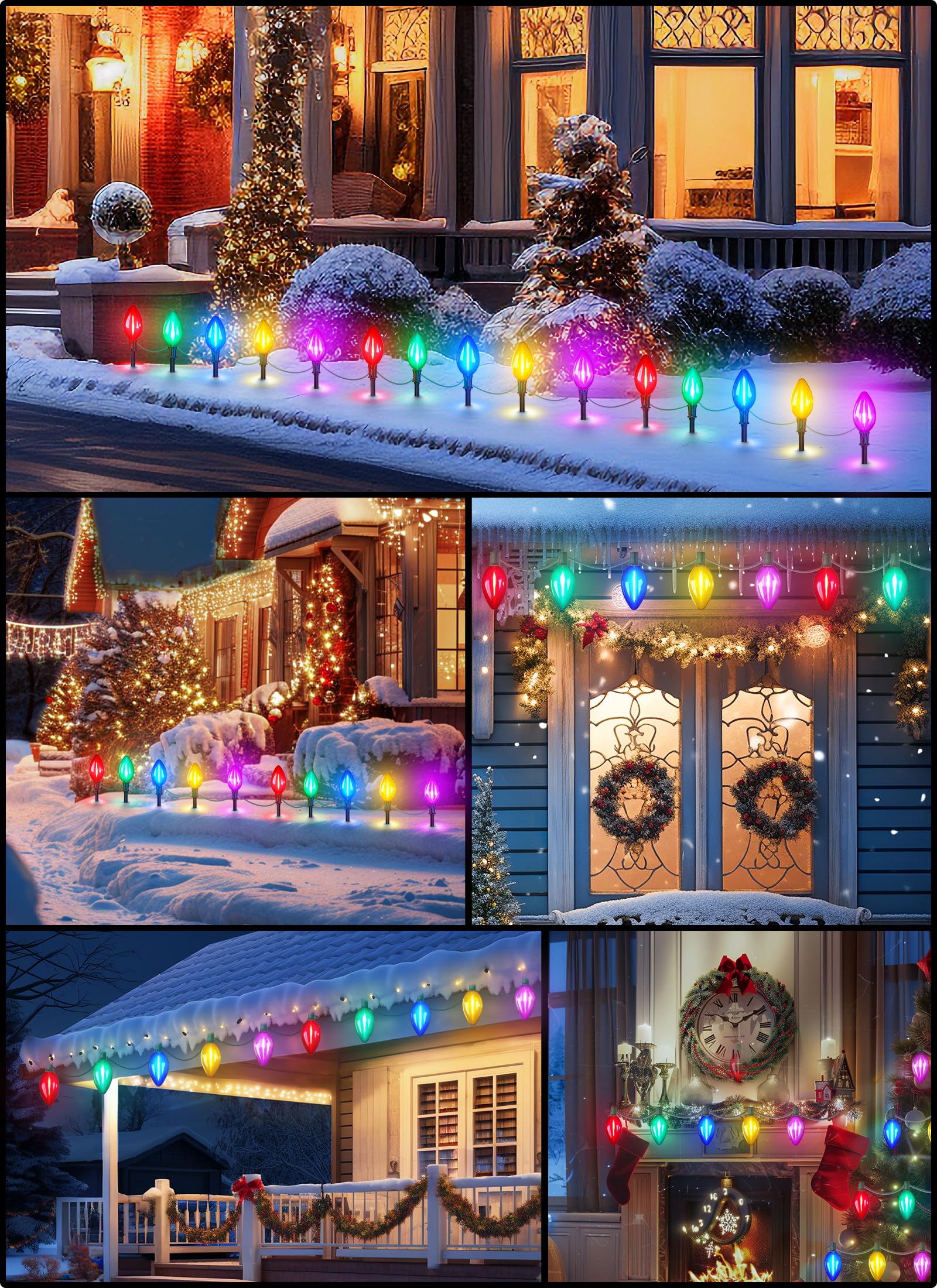 Foto 7 pulgar | Pathway Lights Minetom Double C9 Christmas 4 M 10 Led - Venta Internacional.