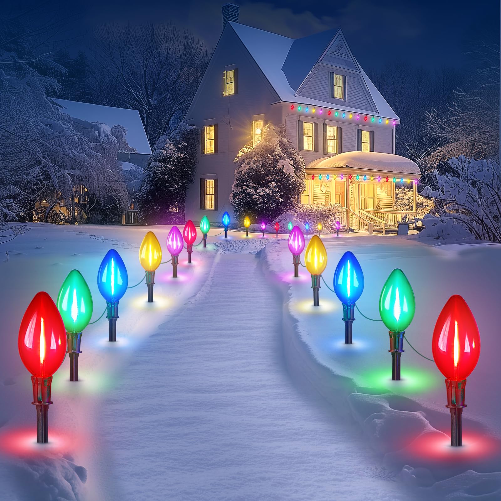 Foto 8 pulgar | Pathway Lights Minetom Double C9 Christmas 4 M 10 Led - Venta Internacional.