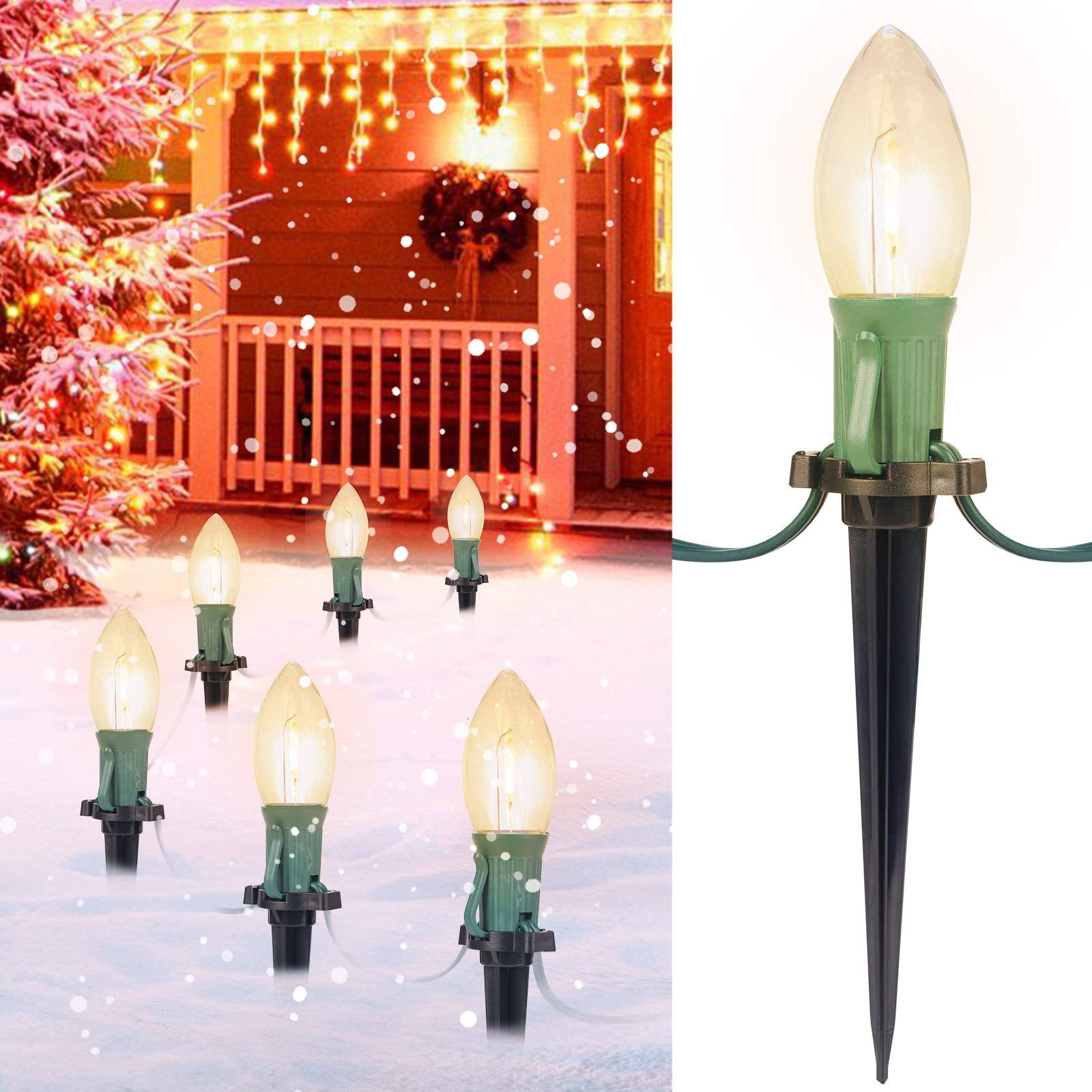 Guirnalda De Luces Navideñas Brightown C9, 7,8 M, 20 Led, Color Blanco Cálido - Venta Internacional. $982