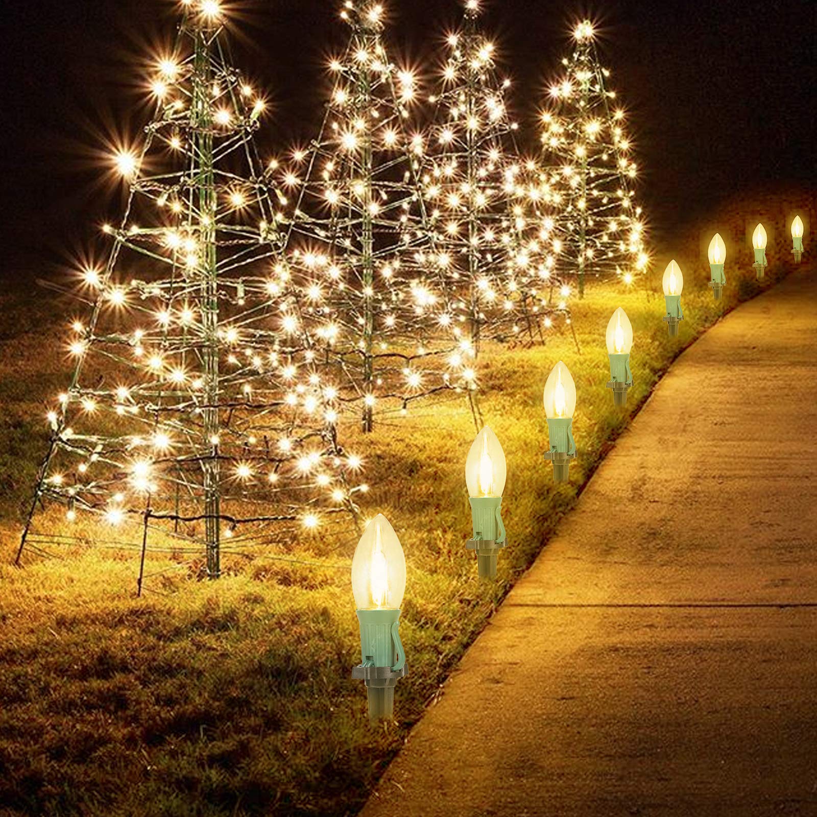 Foto 3 pulgar | Guirnalda De Luces Navideñas Brightown C9, 7,8 M, 20 Led, Color Blanco Cálido - Venta Internacional.