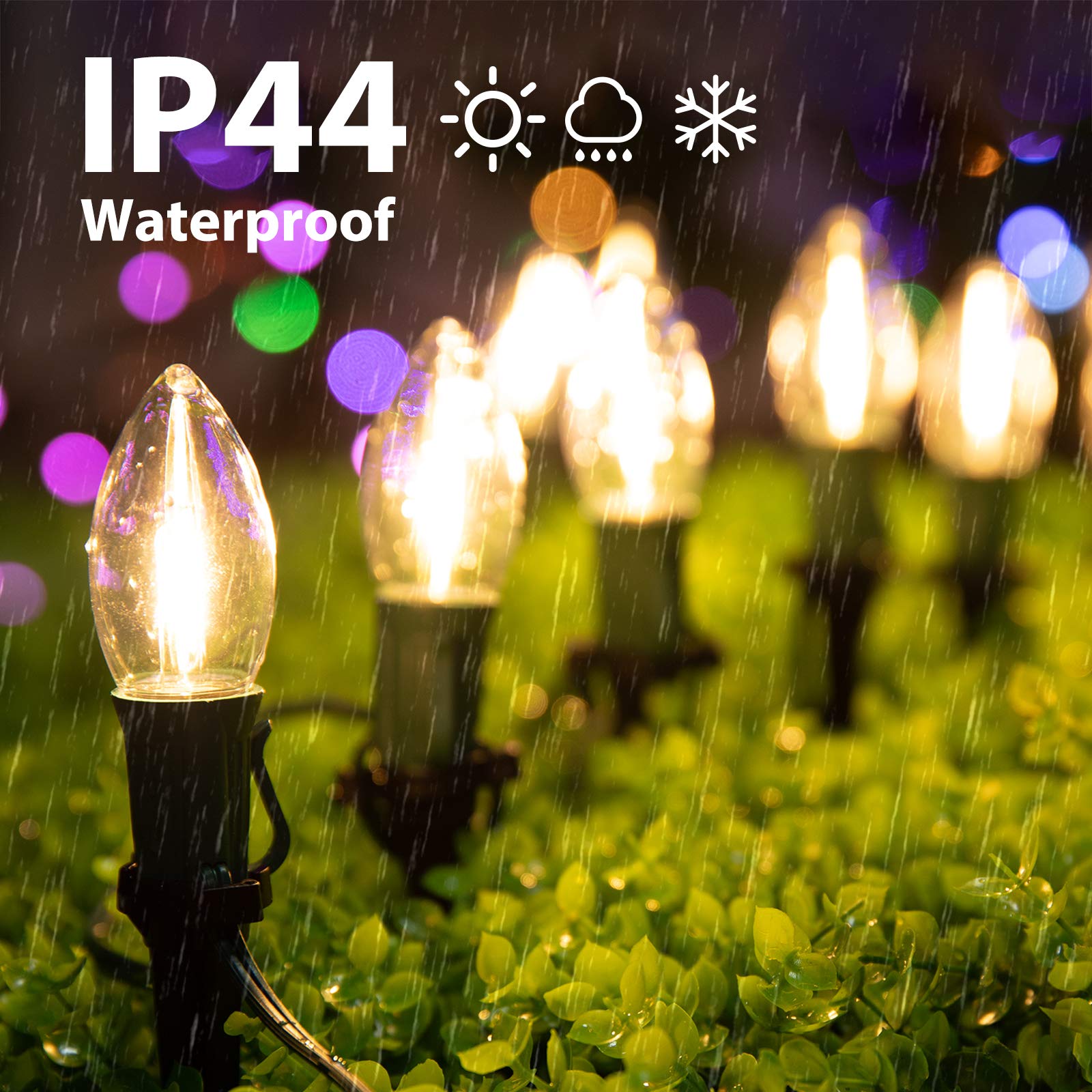 Foto 4 pulgar | Guirnalda De Luces Navideñas Brightown C9, 7,8 M, 20 Led, Color Blanco Cálido - Venta Internacional.