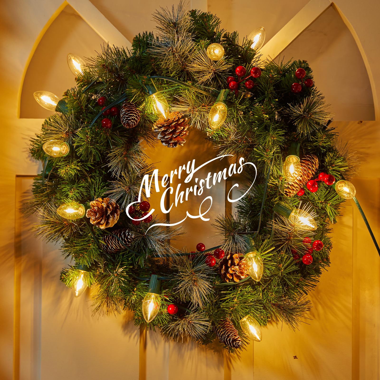 Foto 2 | Luces Navideñas Minetom Vintage C9 25 M 25 Led Blanco Cálido - Venta Internacional.