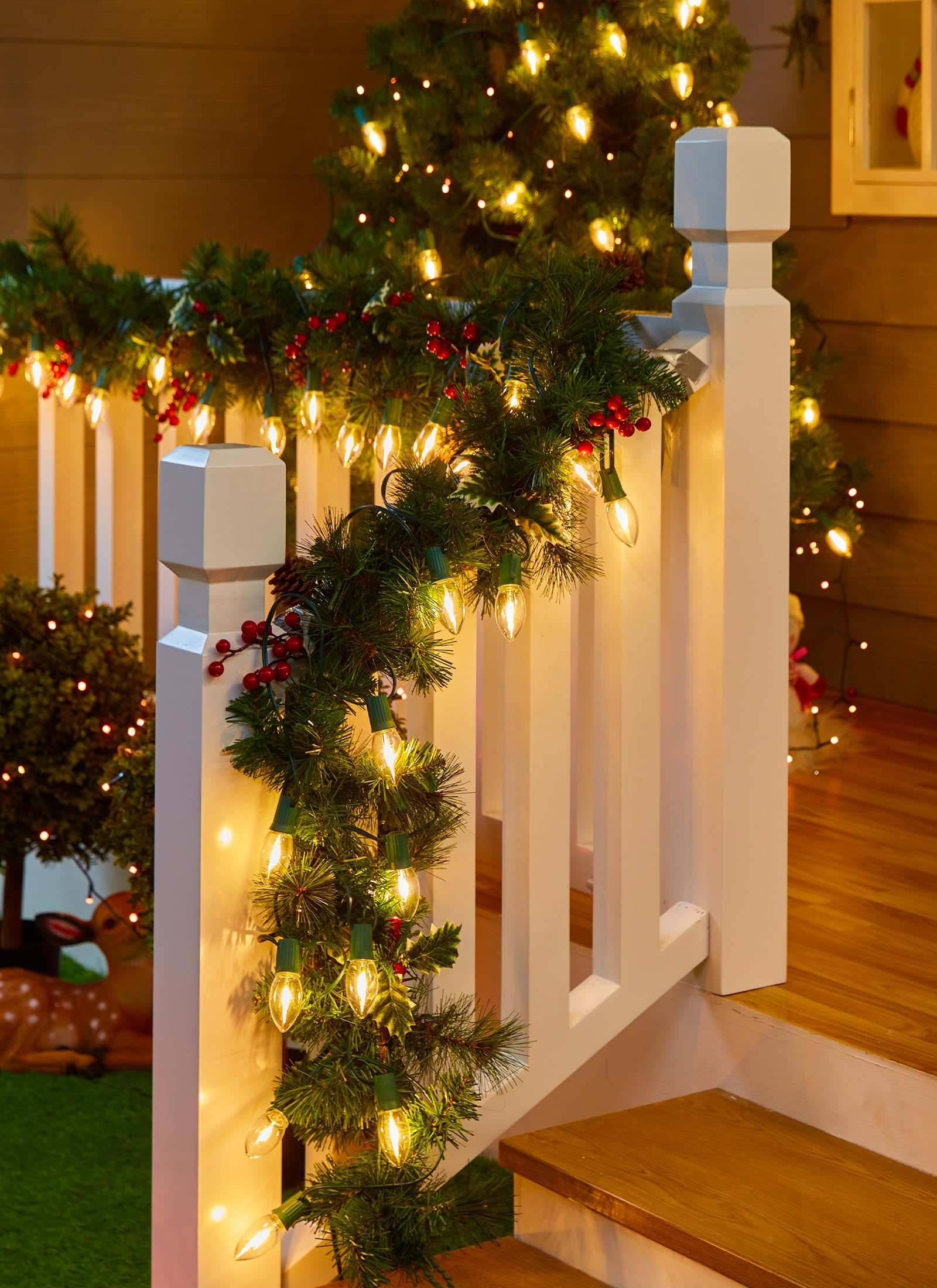 Foto 7 | Luces Navideñas Minetom Vintage C9 25 M 25 Led Blanco Cálido - Venta Internacional.