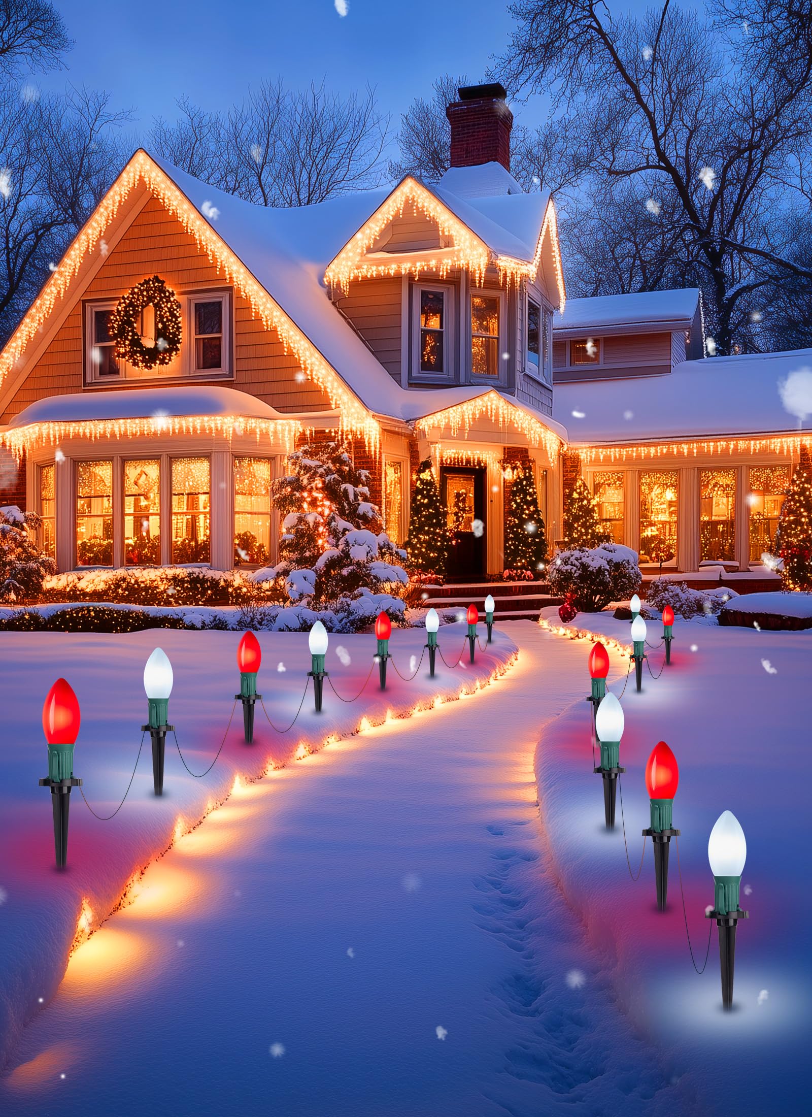 Foto 3 | Luces Navideñas Brightown Frosted C9 Led De 32 M Para Exteriores - Venta Internacional.