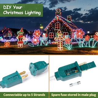 Foto 5 | Cadena De Luces Navideñas Minetom C9, 100 M, 100 Enchufes, Color Verde - Venta Internacional.