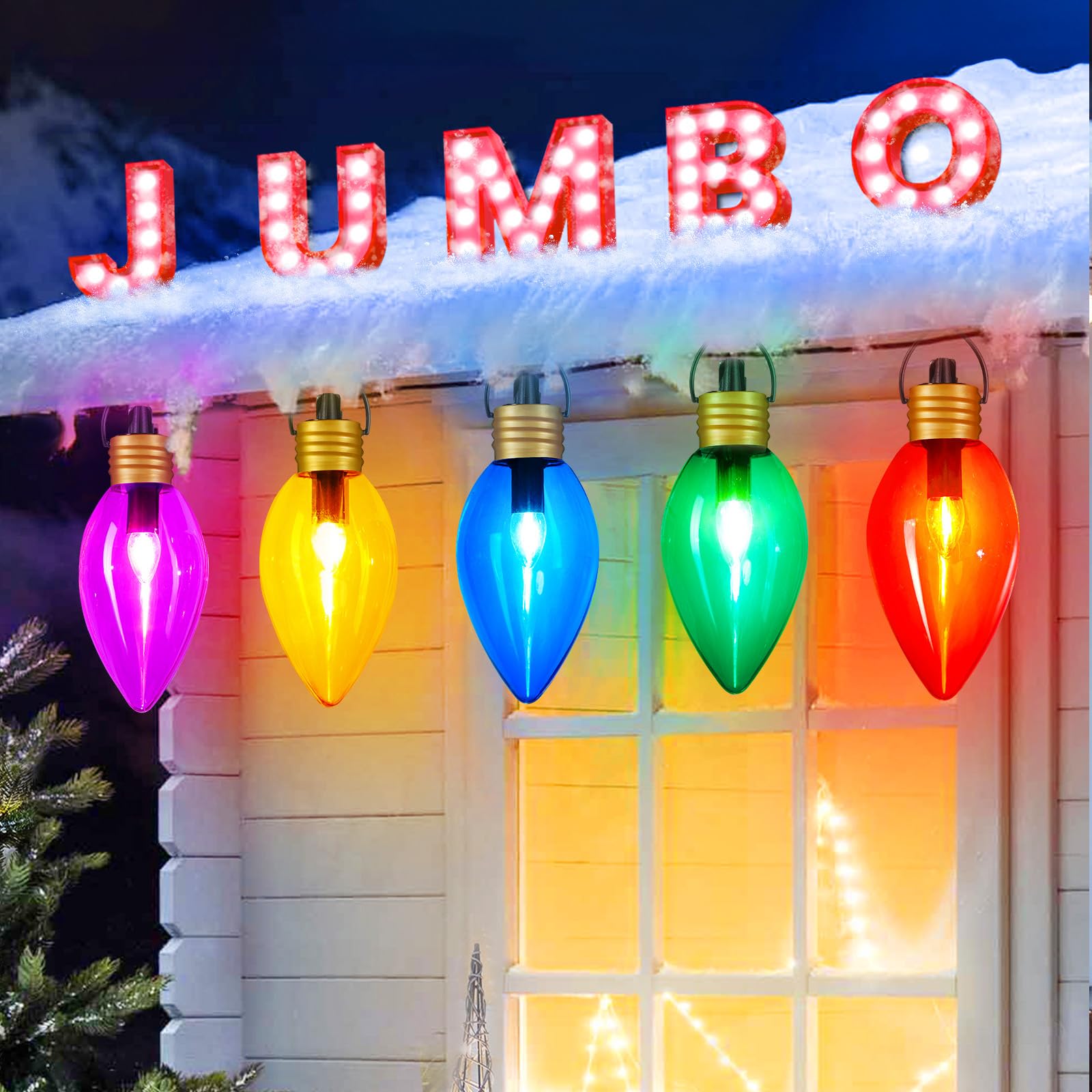 Foto 2 pulgar | Cadena De Luces Brightown Super Jumbo C9 De 11 Pies Y 5 Led, Multicolor - Venta Internacional.