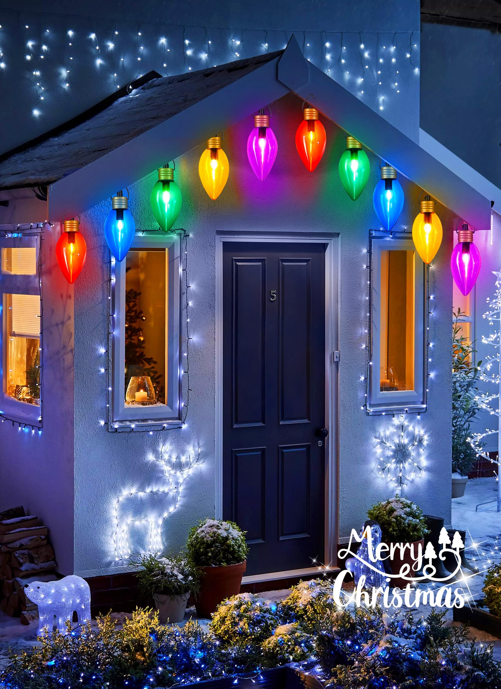 Foto 8 pulgar | Cadena De Luces Brightown Super Jumbo C9 De 11 Pies Y 5 Led, Multicolor - Venta Internacional.