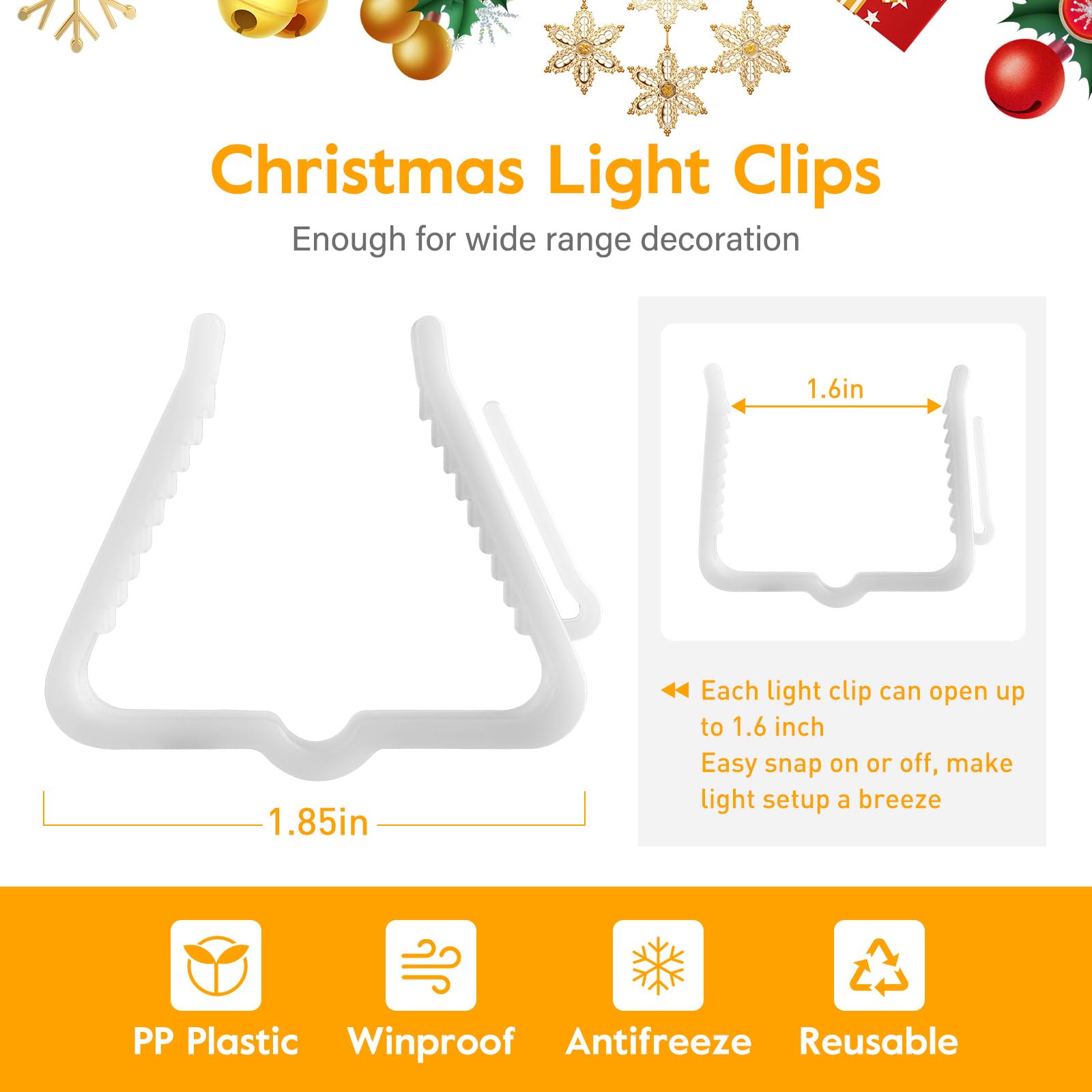 Foto 3 pulgar | Pinzas Para Luces Navideñas Brightown C7 C9, 200 Unidades - Venta Internacional.