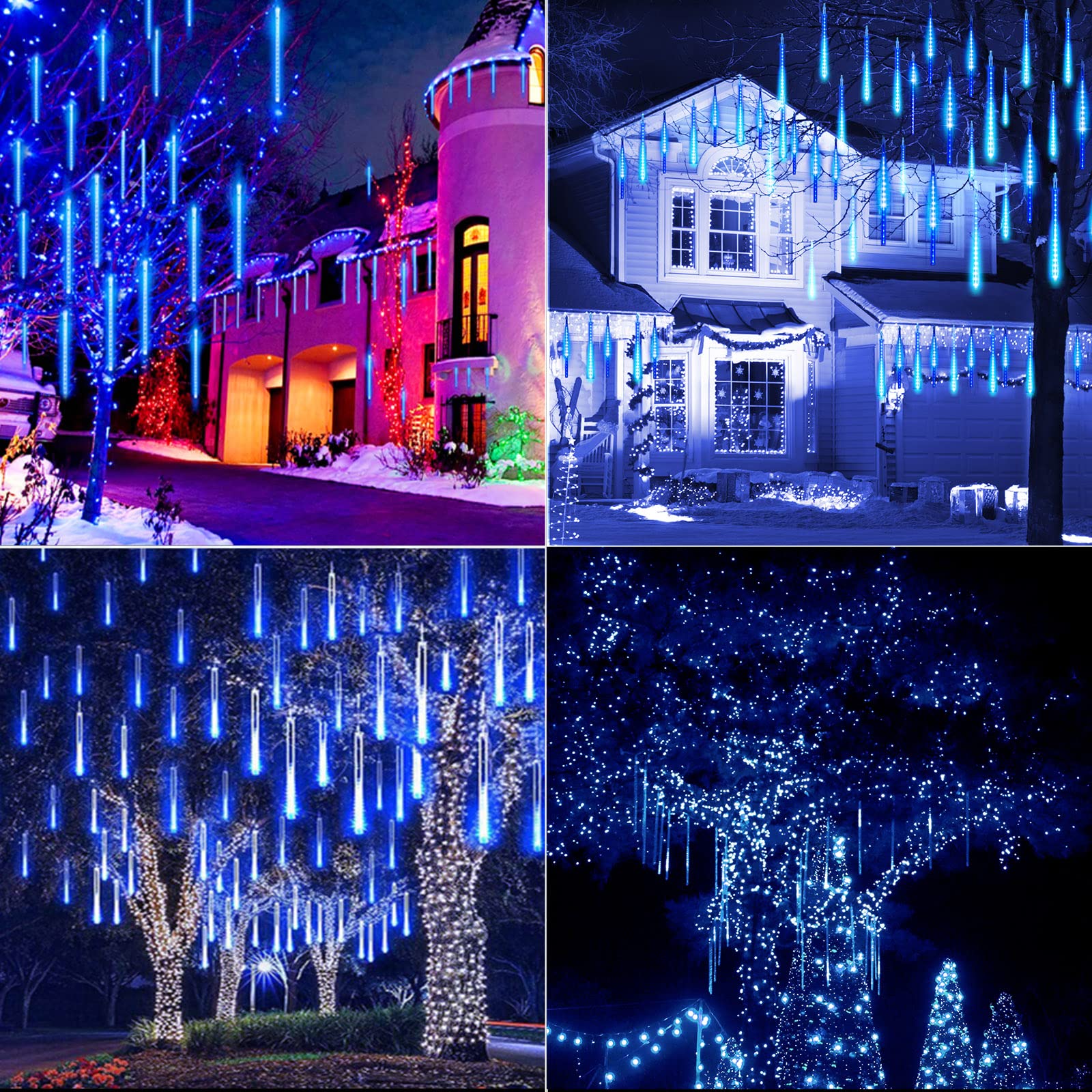 Foto 3 | Luces De Lluvia Meteor Brightown, 16 Tubos, 576 Led, Azul - Venta Internacional.