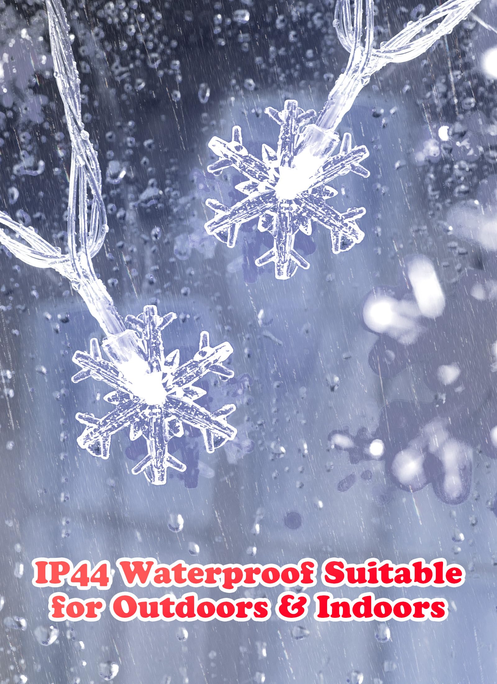 Foto 4 pulgar | Luces Navideñas Con Copos De Nieve Brightown, Impermeables, Paquete De 2 - Venta Internacional.