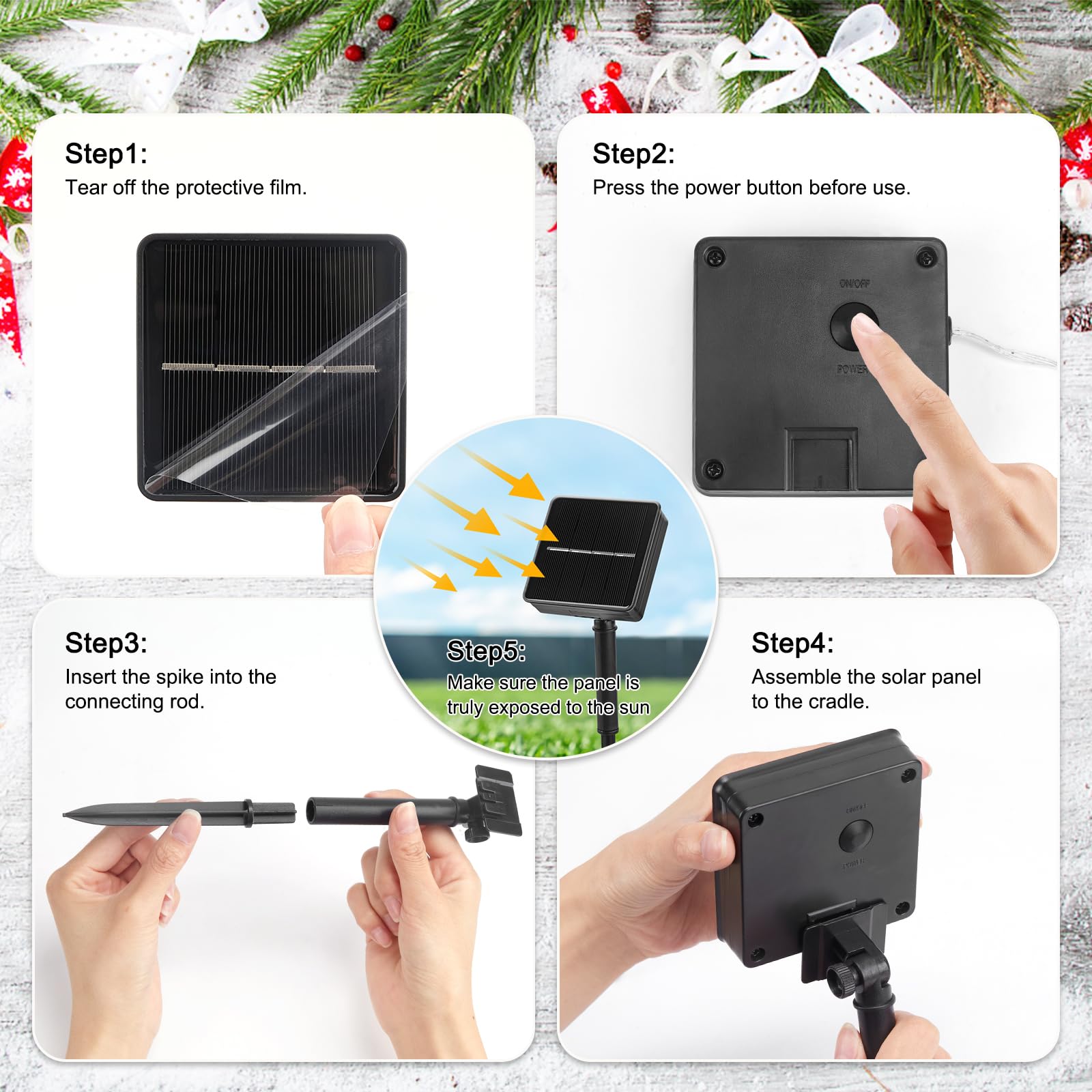Foto 6 pulgar | Luces Solares Navideñas Brightown Purple, 8 Tubos, 288 Led - Venta Internacional.