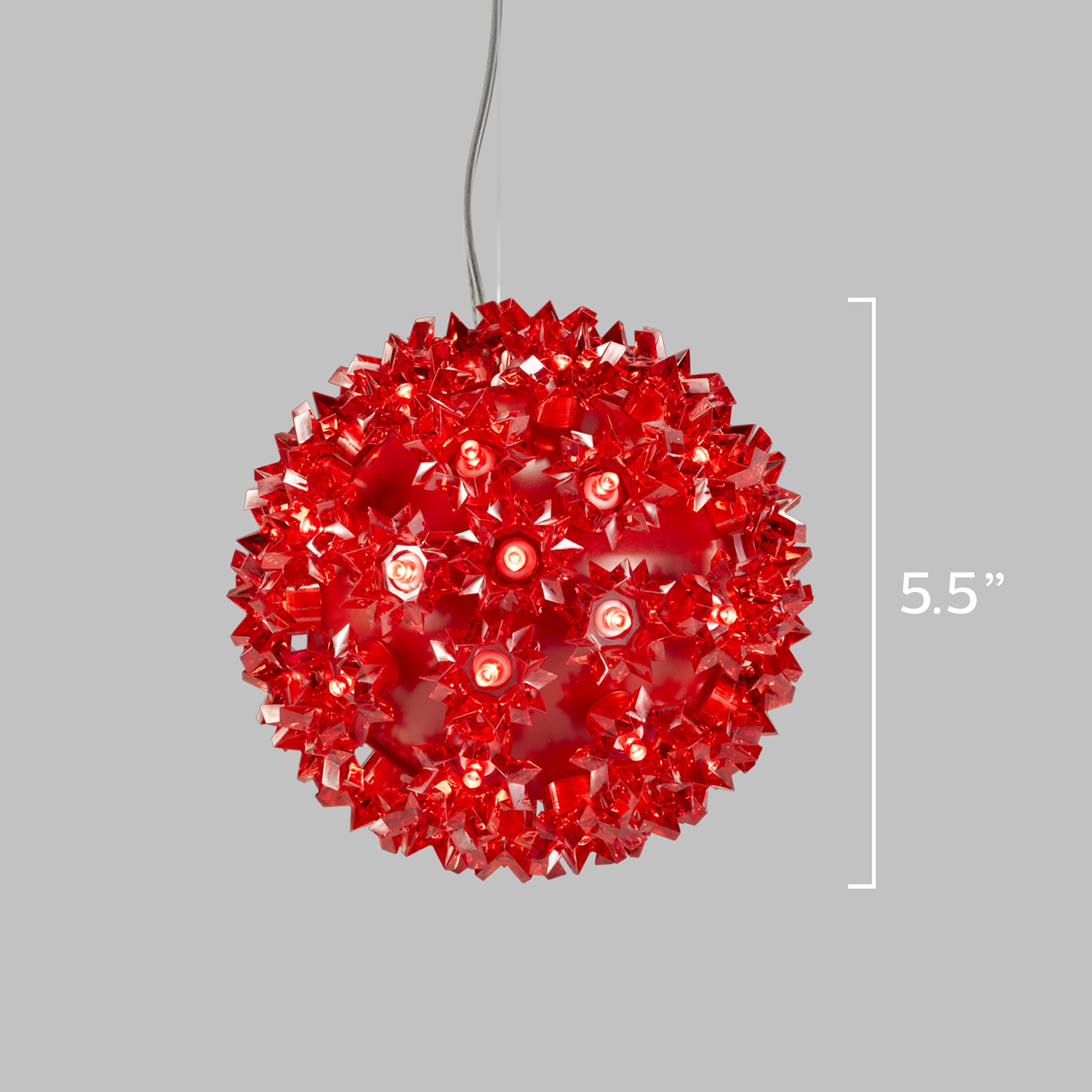 Foto 3 pulgar | Lámpara Colgante Tipo Esfera Philips, 5,5 X 50 Bombillas Led, Color Rojo, Para Interiores Y Exteriores - Venta Int