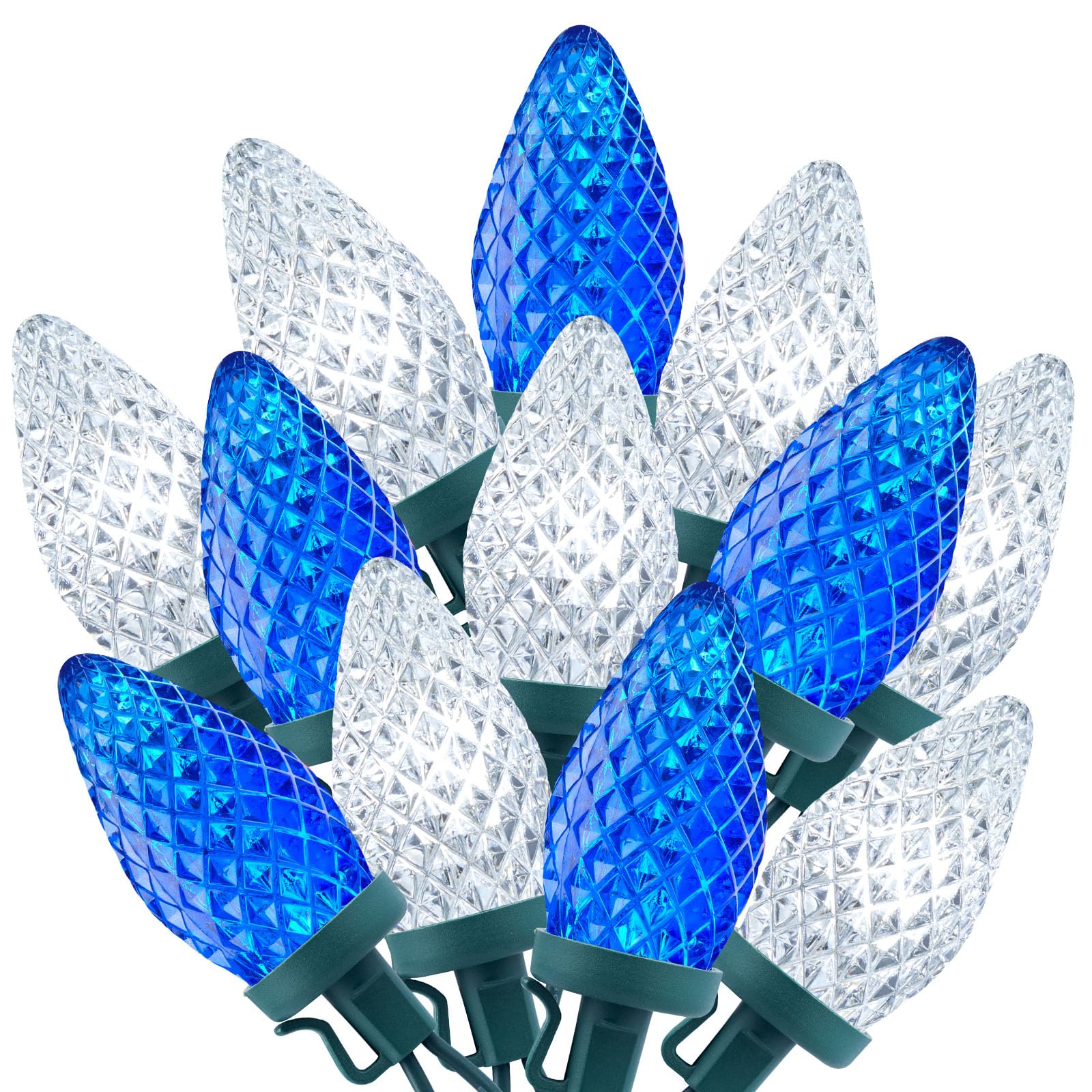 Foto 1 | Guirnalda De Luces Navideñas Brightown C9 Led, 20 M, 100, Azul Y Blanco - Venta Internacional.