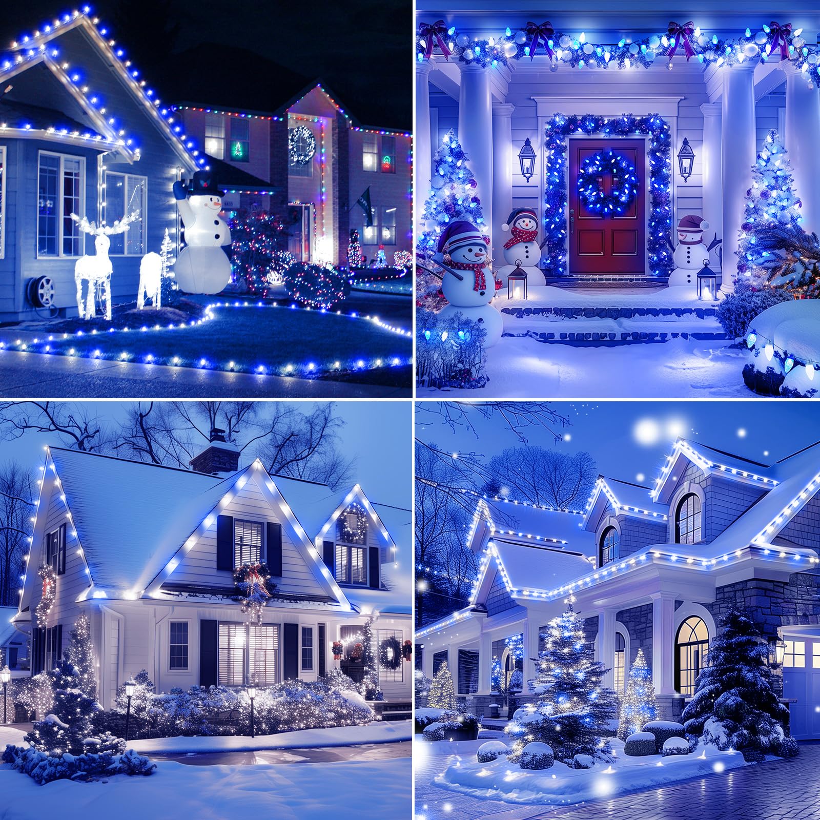 Foto 5 pulgar | Guirnalda De Luces Navideñas Brightown C9 Led, 20 M, 100, Azul Y Blanco - Venta Internacional.