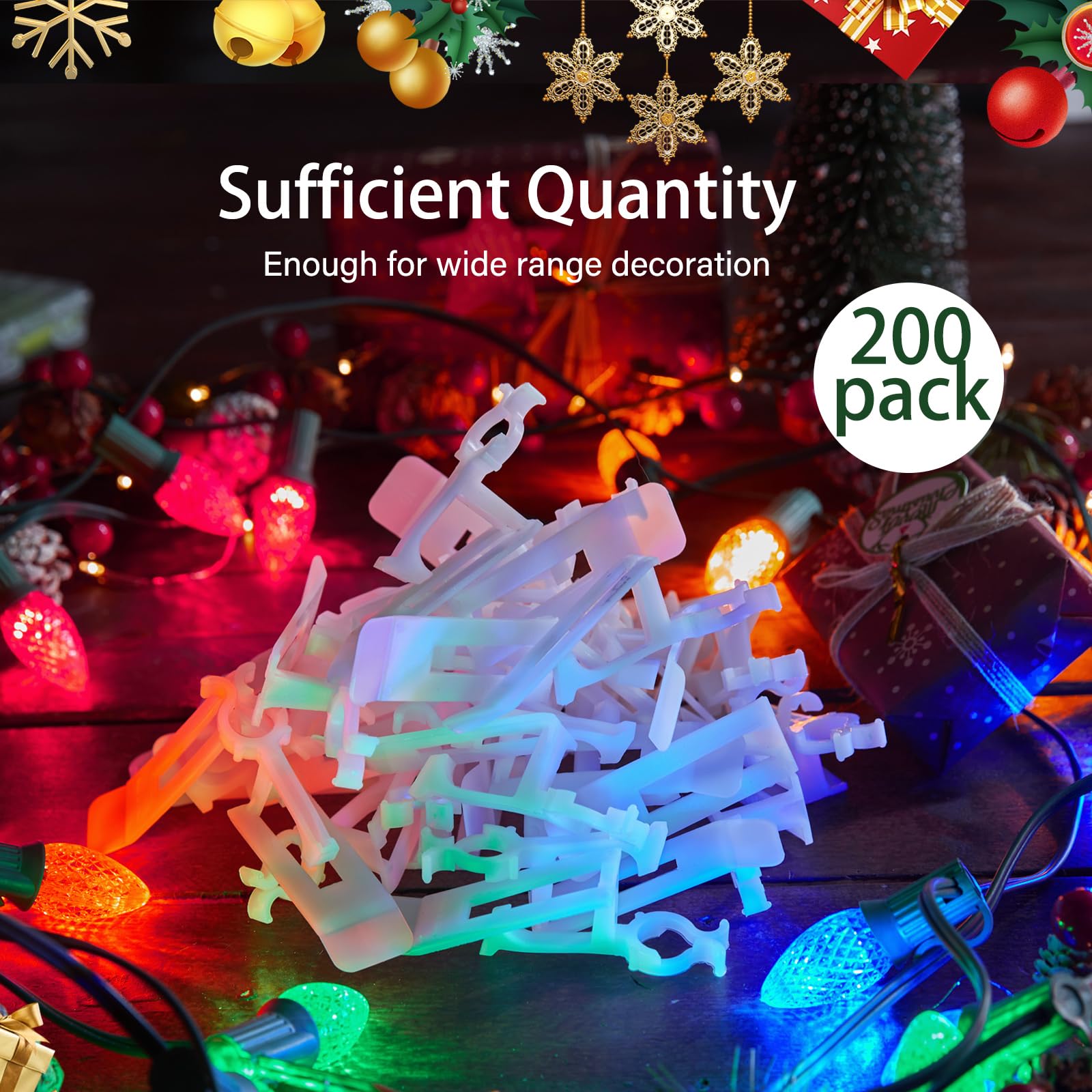 Foto 6 pulgar | Clips de Luces Navideñas Brightown Universal  200 Piezas  - Venta Internacional