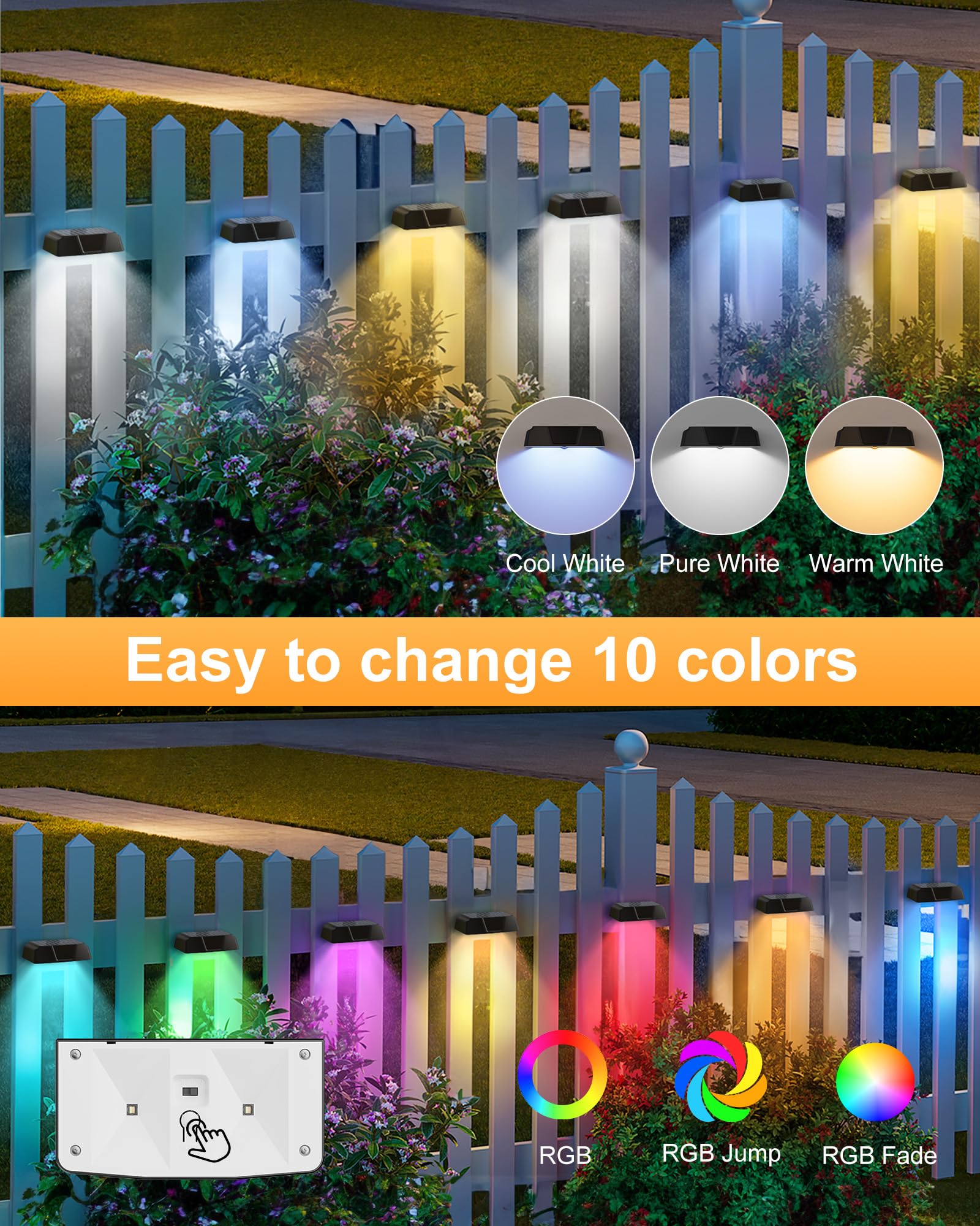 Foto 3 pulgar | Luces Solares Para Vallas Brightown, Paquete De 6 Unidades Con 10 Colores, Resistentes Al Agua - Venta Internacional.