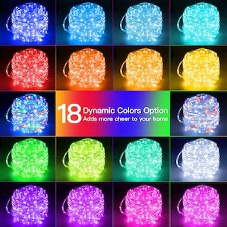 Foto 2 | Luces Tipo Cuerda Ollny, 66 Pies, 200 Led, Que Cambian De Color, Resistentes Al Agua - Venta Internacional.