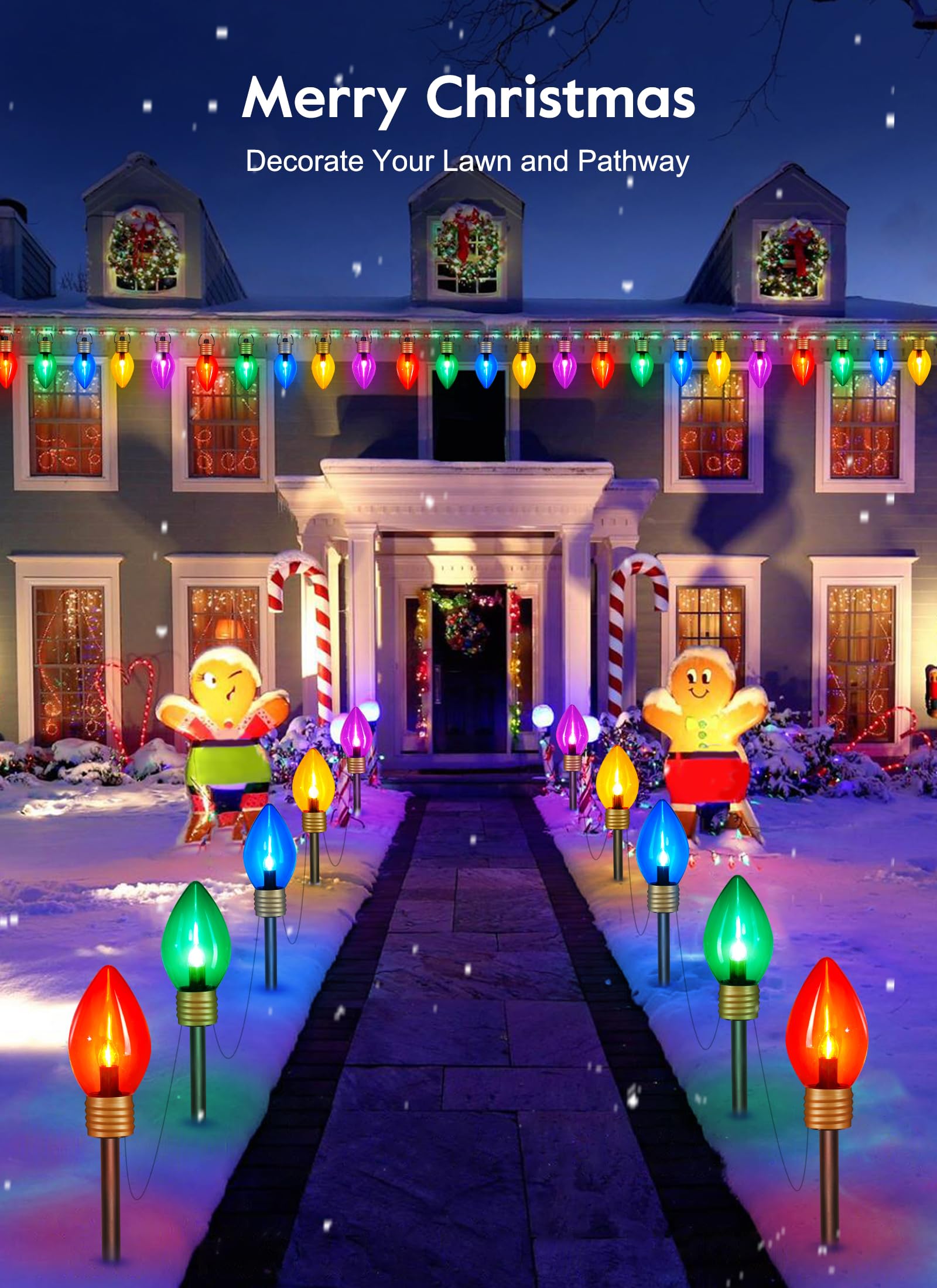 Foto 6 pulgar | Luces Navideñas Minetom Jumbo C9 Para Exteriores, 8.5 Pies, 5 Luces - Venta Internacional.