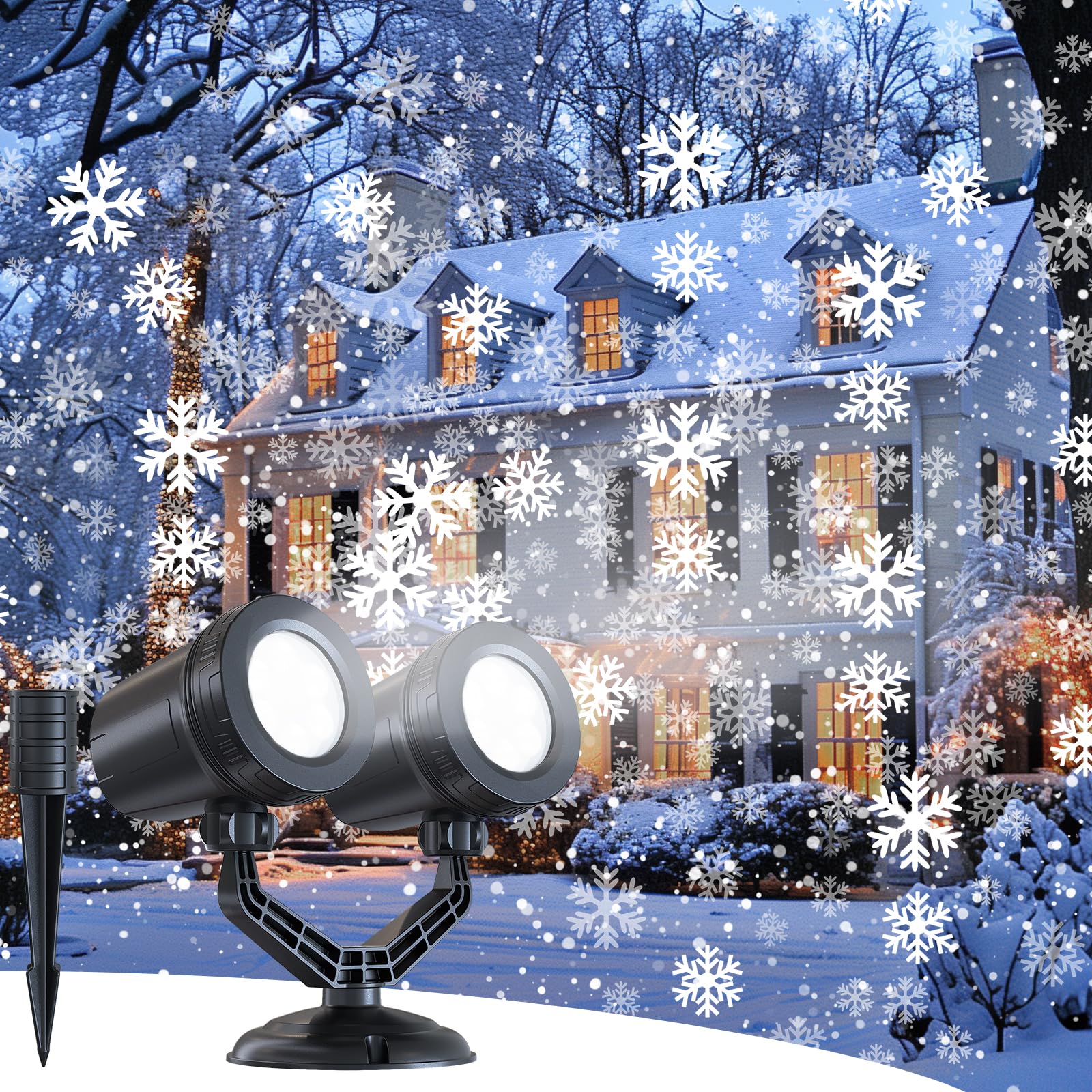 Foto 2 pulgar | Proyector Navideño Con Forma De Copo De Nieve, Luces Brightown Outdoor - Venta Internacional.