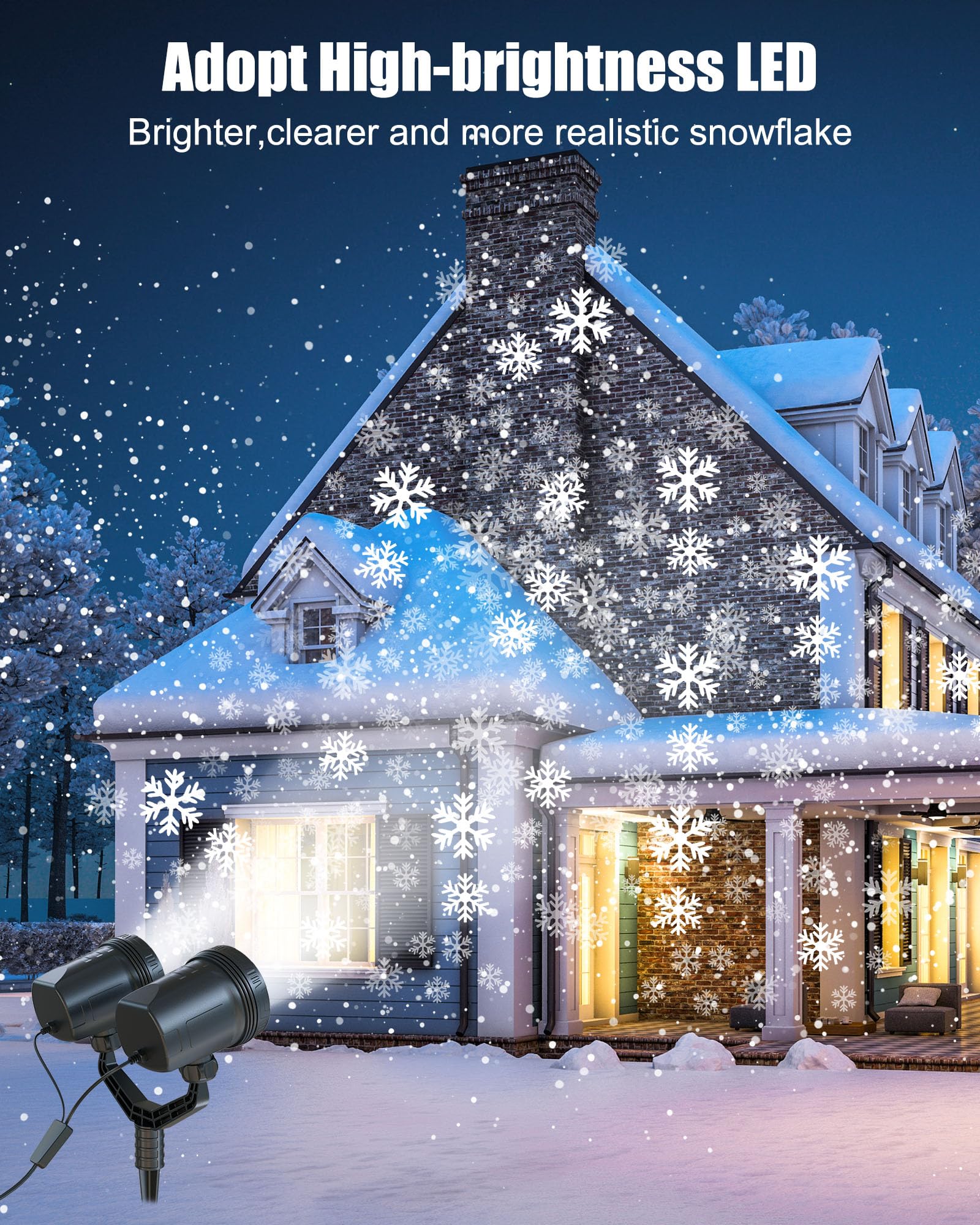 Foto 4 pulgar | Proyector Navideño Con Forma De Copo De Nieve, Luces Brightown Outdoor - Venta Internacional.