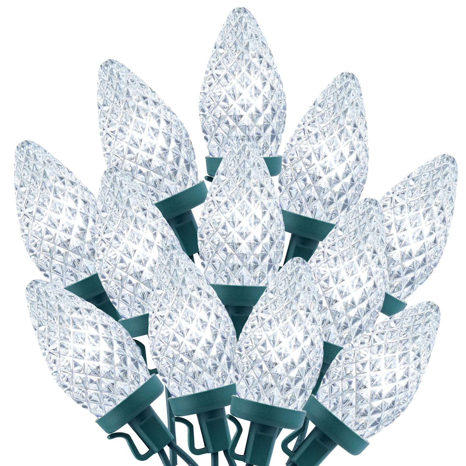 Guirnalda De Luces Navideñas Brightown C9 100 Led, 20 M, Color Blanco - Venta Internacional. $950