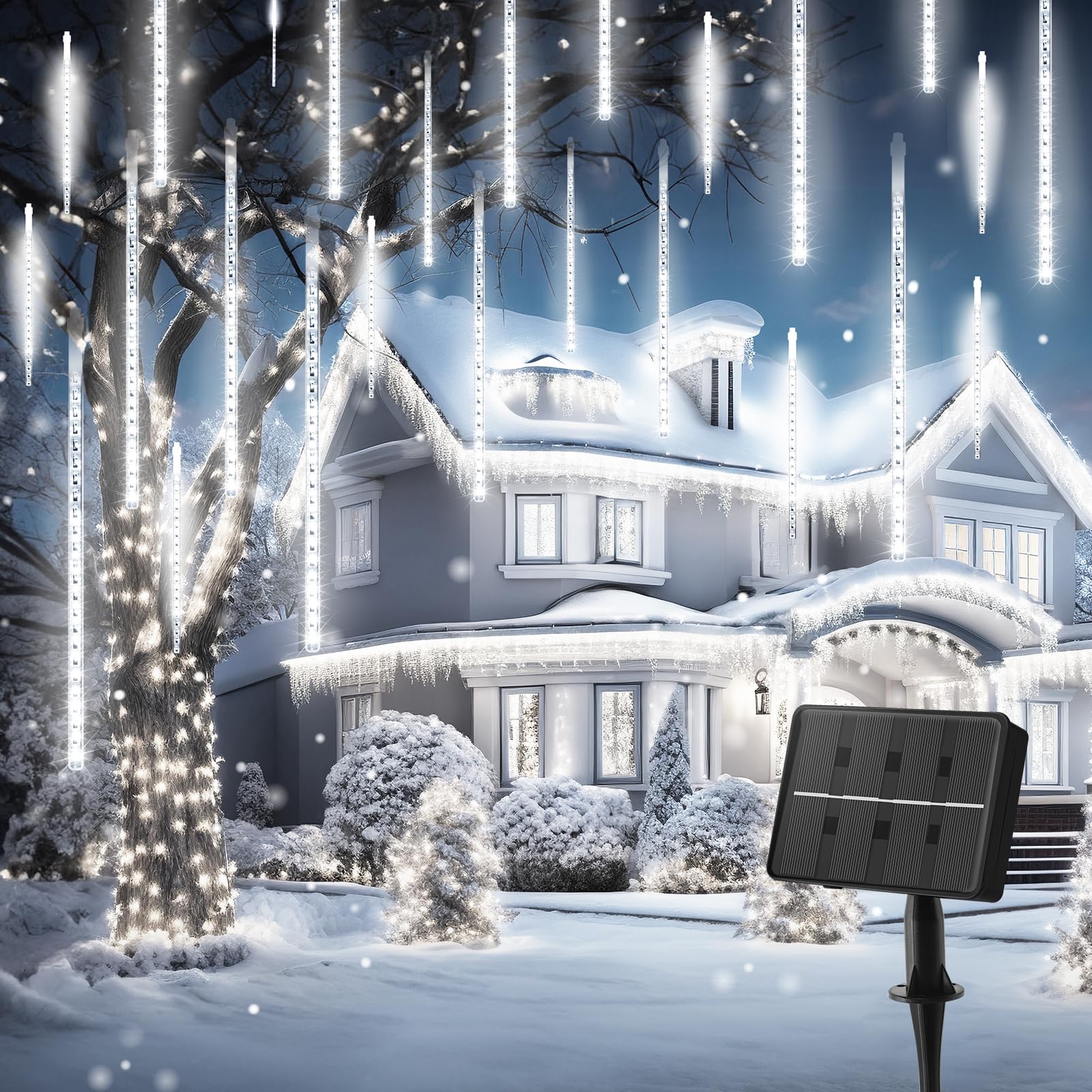 Luces Solares Minetom Con Forma De Lluvia De Meteoritos, 20 Tubos, 480 Led - Venta Internacional. $917