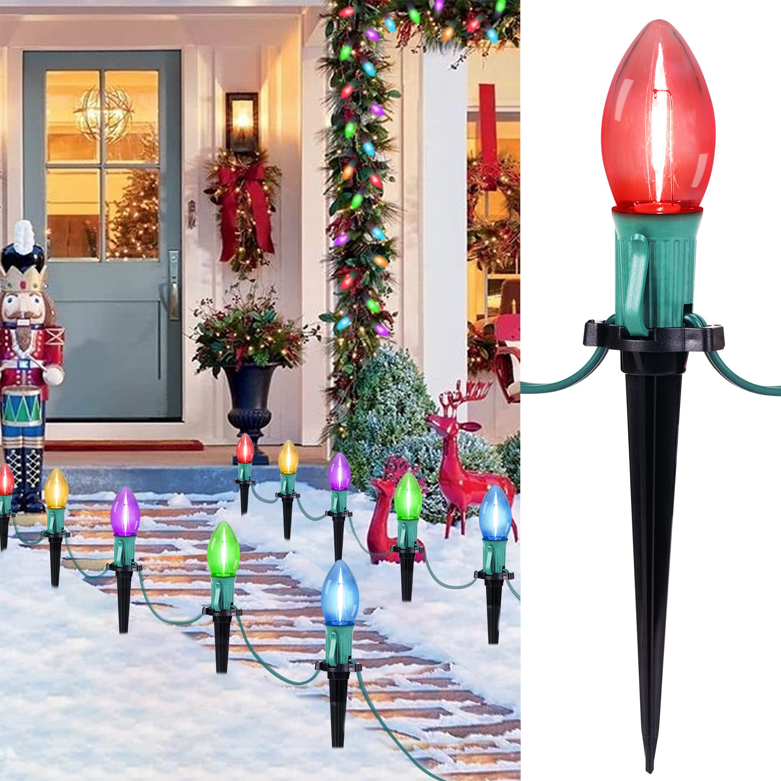 Cadena De Luces Navideñas Brightown C9, 7,8 M, 20 Led, Multicolor - Venta Internacional. $791
