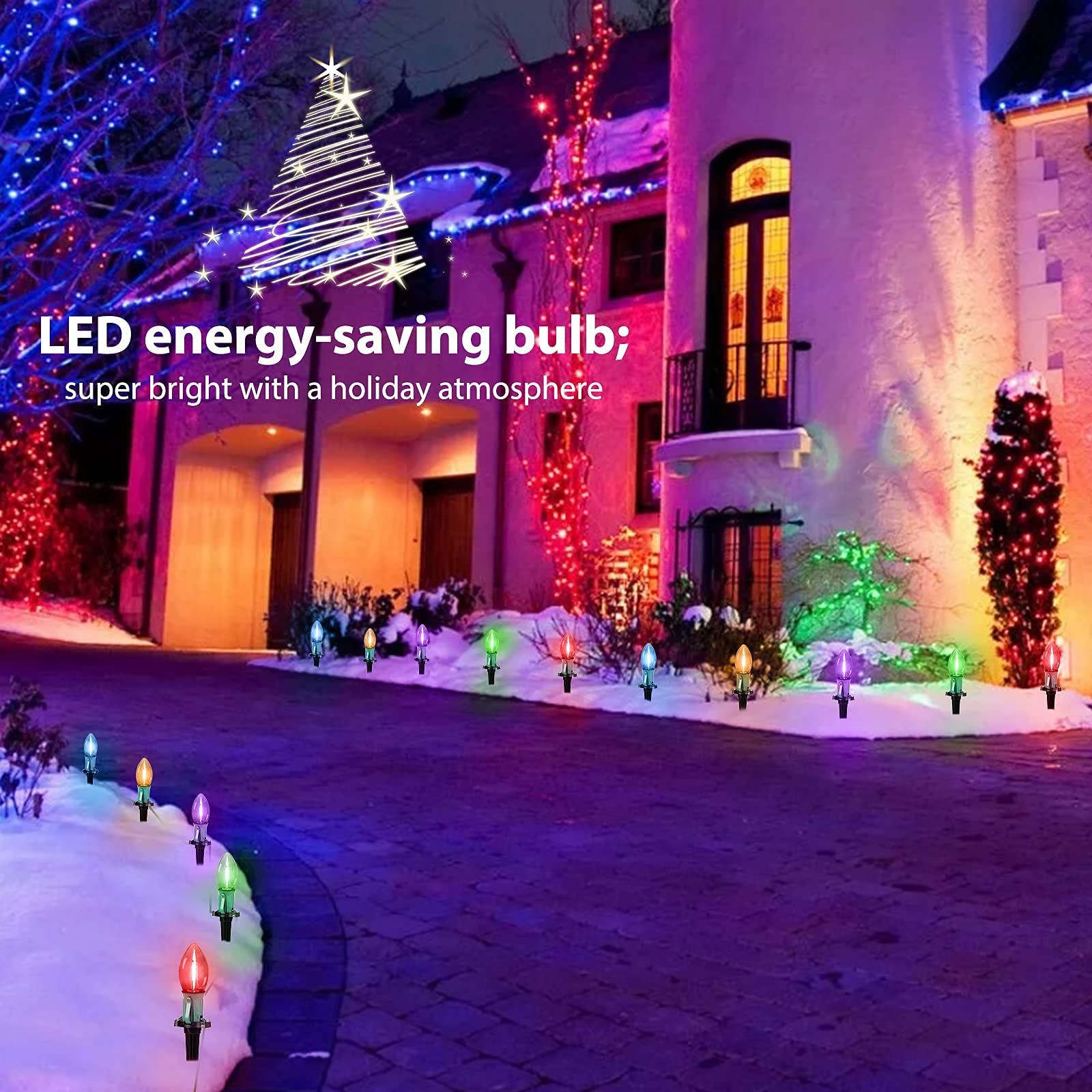 Foto 5 pulgar | Cadena De Luces Navideñas Brightown C9, 7,8 M, 20 Led, Multicolor - Venta Internacional.