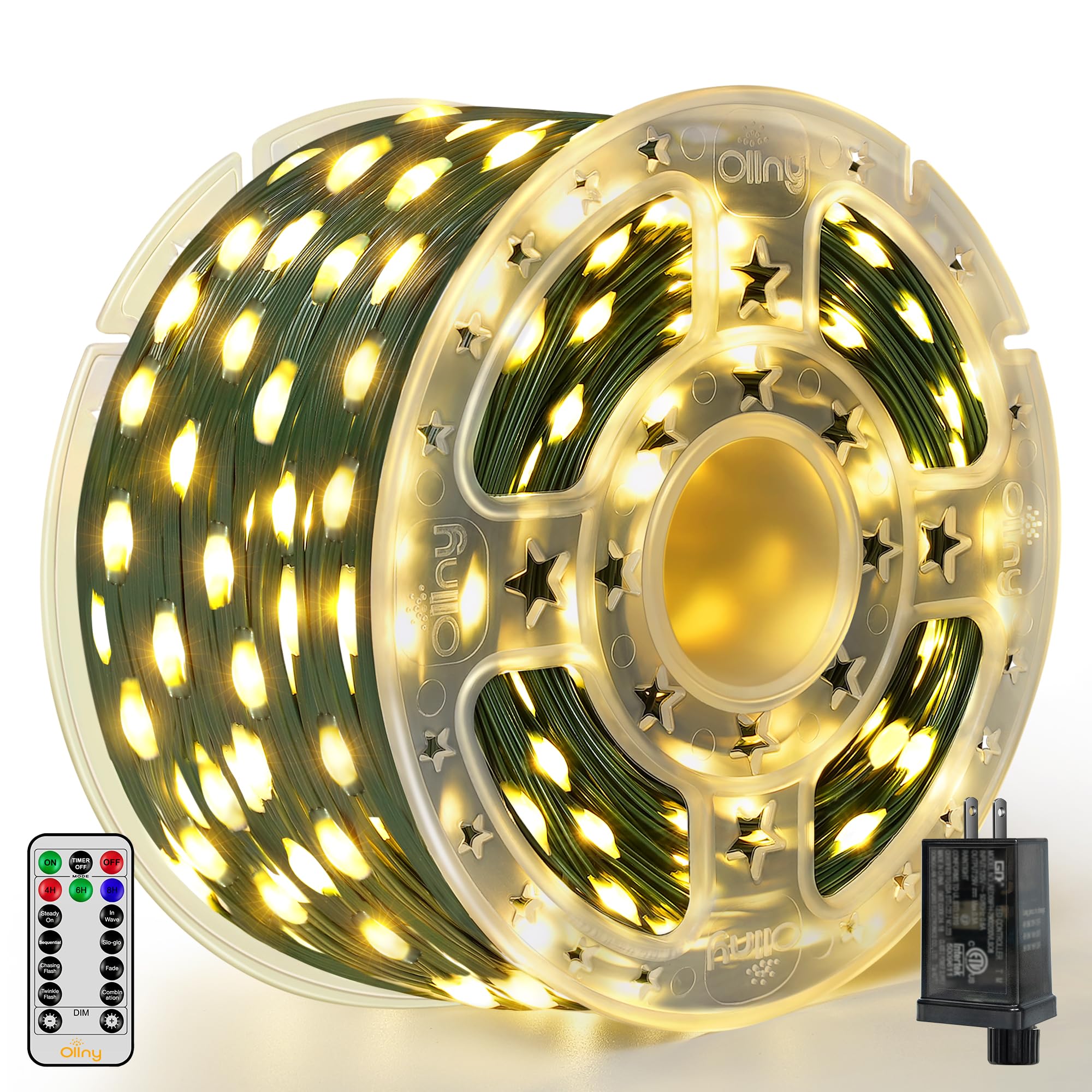 Foto 2 pulgar | Luces Navideñas Ollny 1000 Led 100 m IP67 Impermeables color Blanco Cálido - Venta Internacional