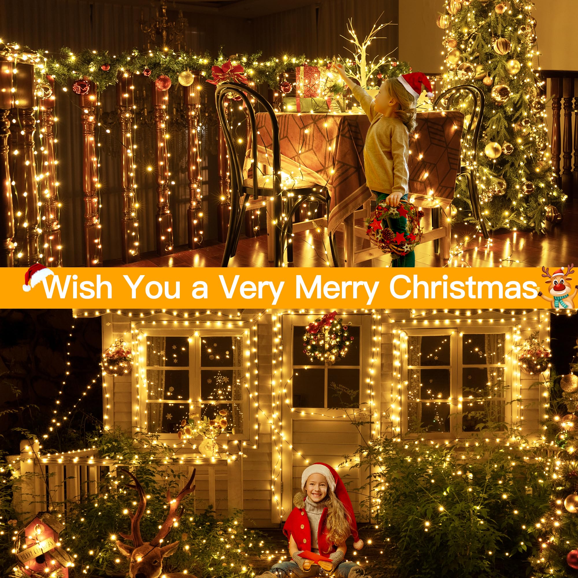 Foto 4 pulgar | Luces Navideñas Ollny 1000 Led 100 m IP67 Impermeables color Blanco Cálido - Venta Internacional