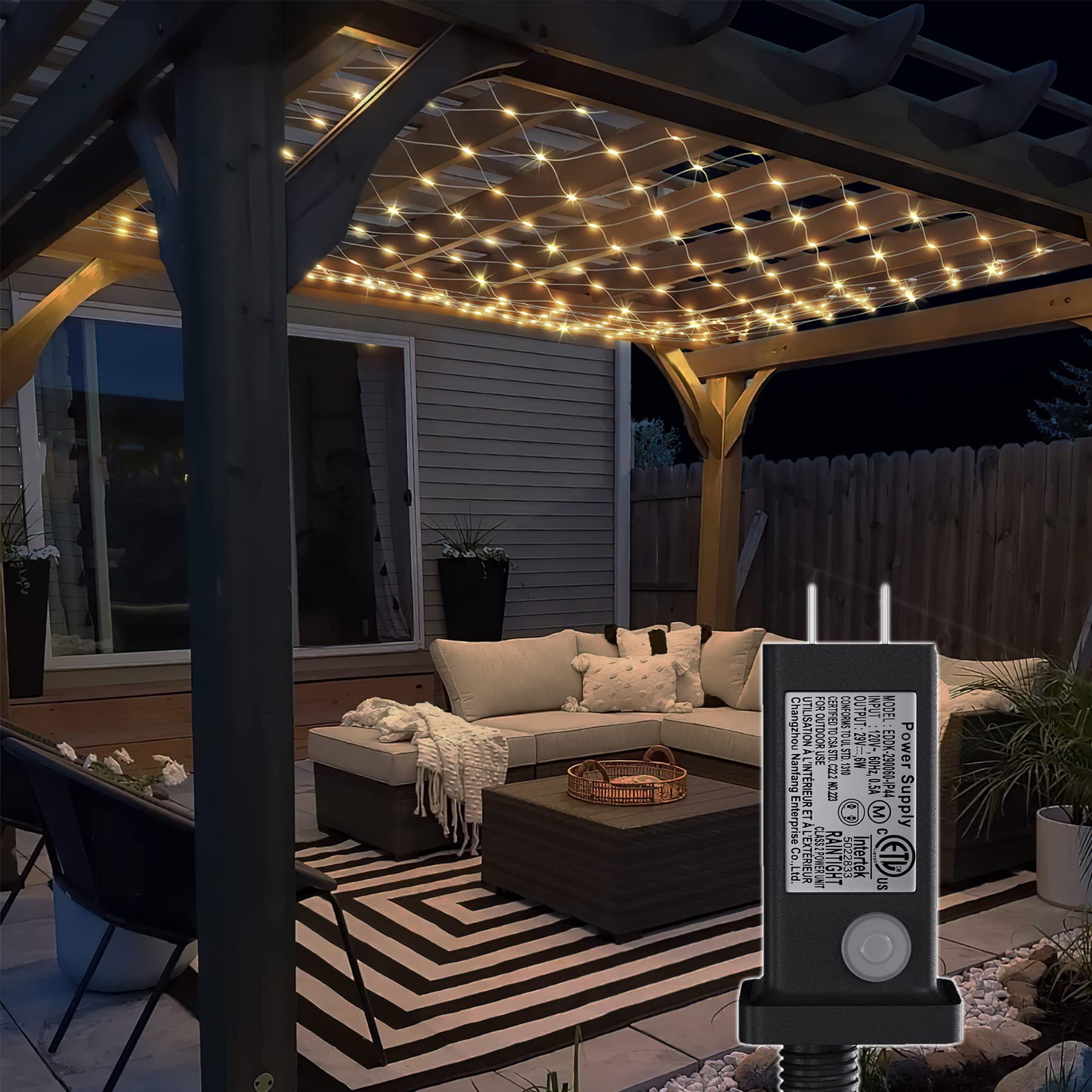 Net Lights Eueasy 480 Led De 10 X 10 Pies, Conectable Al Aire Libre, Blanco Cálido - Venta Internacional. $838